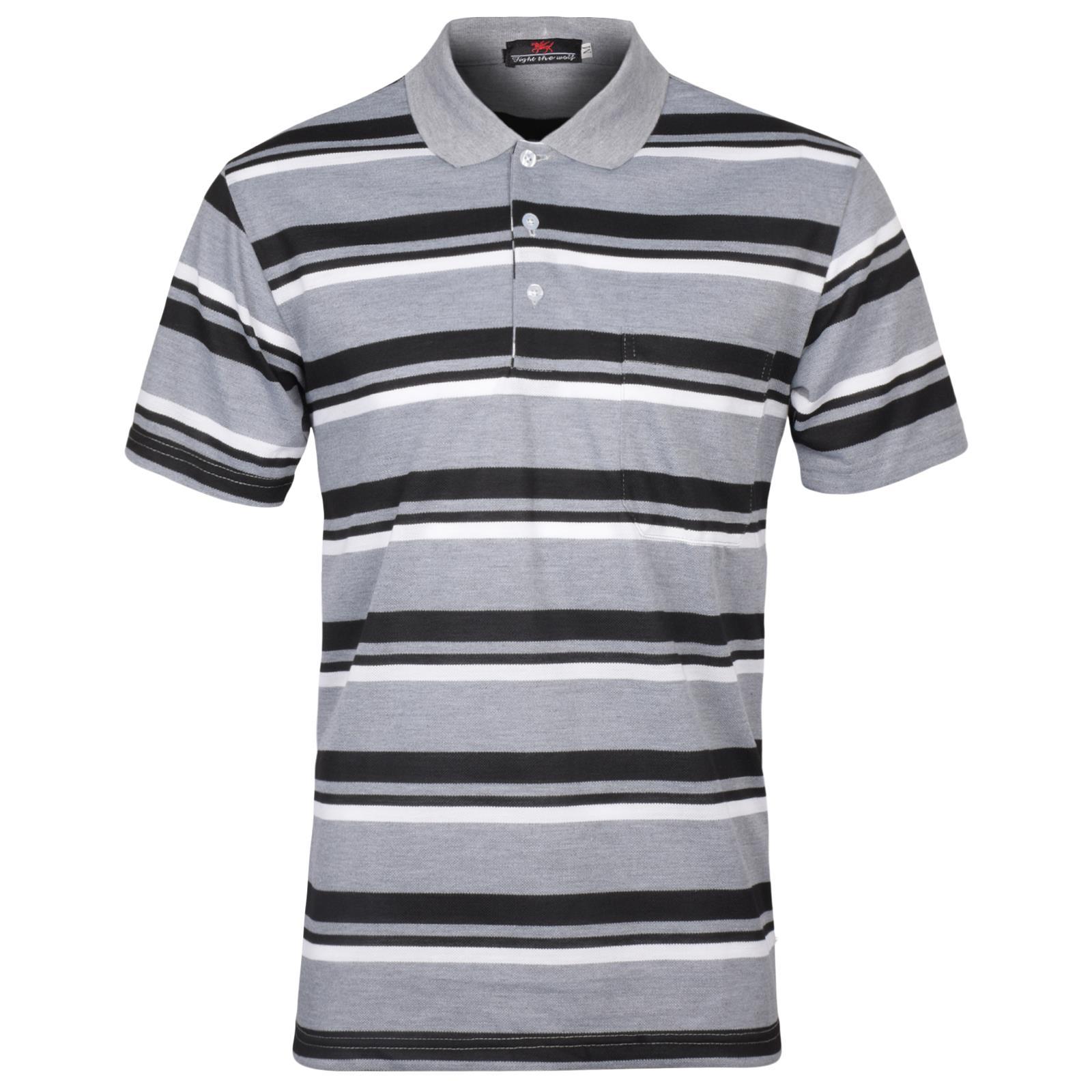 Mens Regular-Fit Pique Cotton Blend Polo Shirts Short Sleeve Pocket Tee Top Lot - Picture 25 of 50