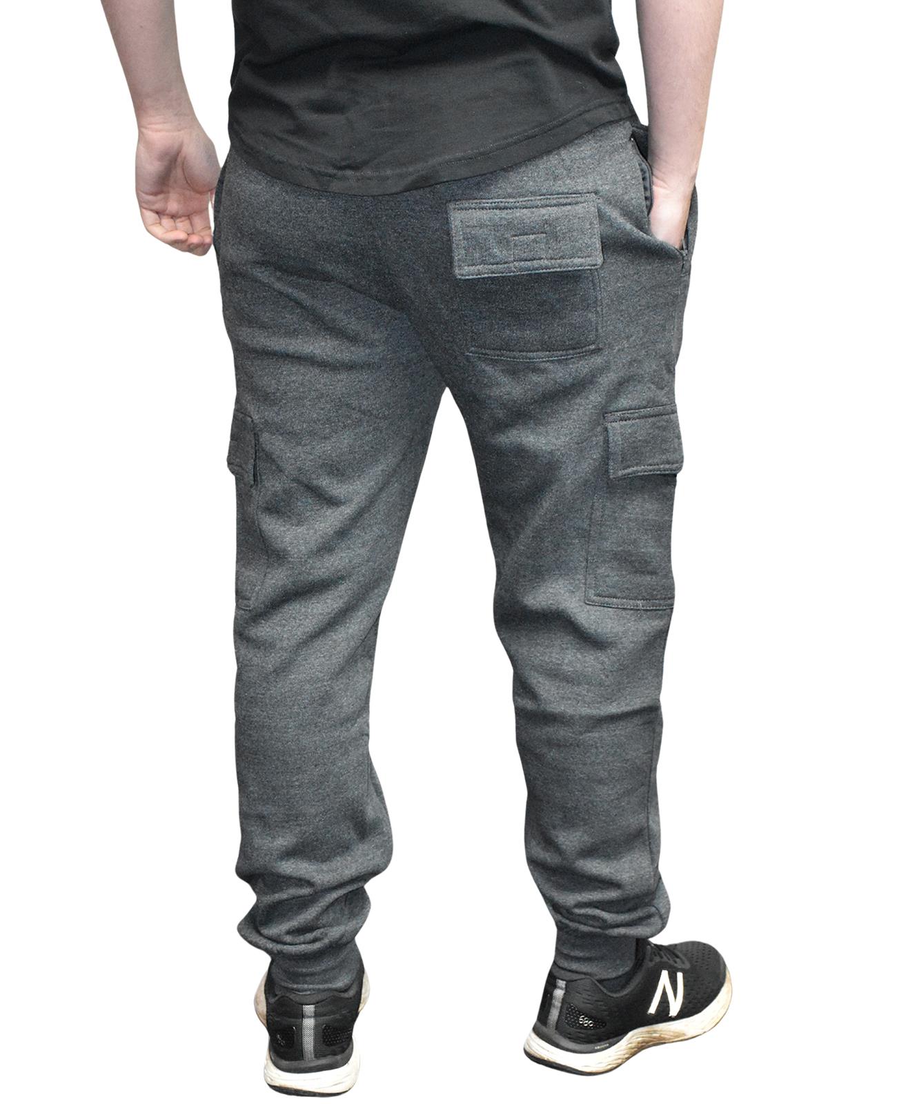 Mens Cargo Jogging Bottoms Fleece Trousers Five-Pocket Casual Gym Joggers S-2XL - Picture 25 of 51