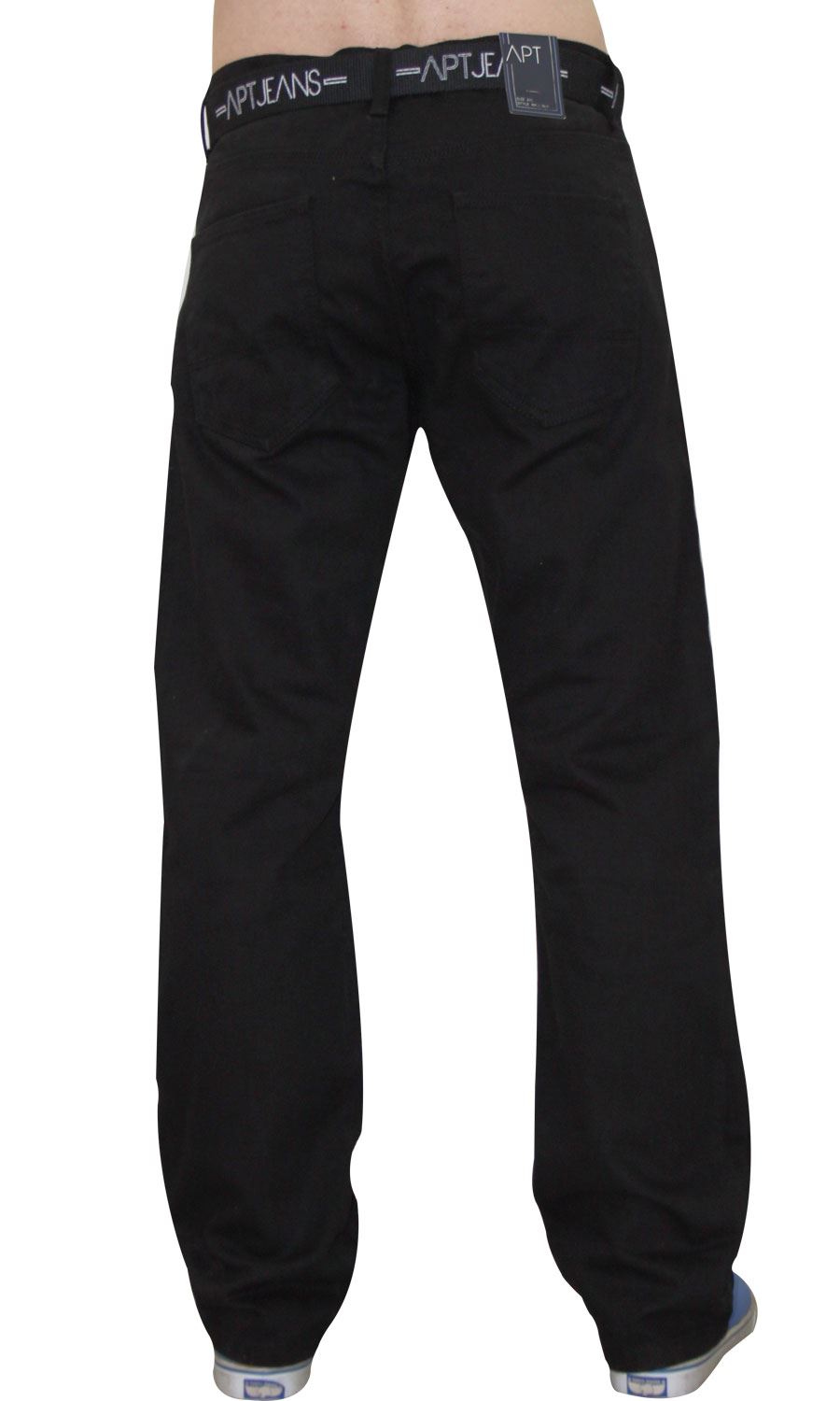 Homme Coupe Standard Jeans Coupe Droite Denim Pantalon Pantalon Avec Gratuit Ceinture Toutes Tailles