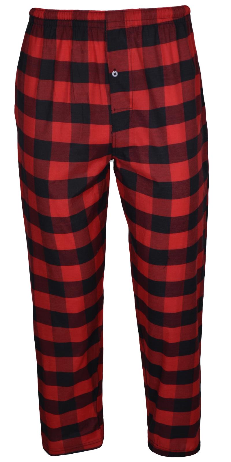 Mens Pyjama Bottoms Woven Check PJ Pants Lounge Nightwear 2 Pack Trouser - Picture 29 of 34