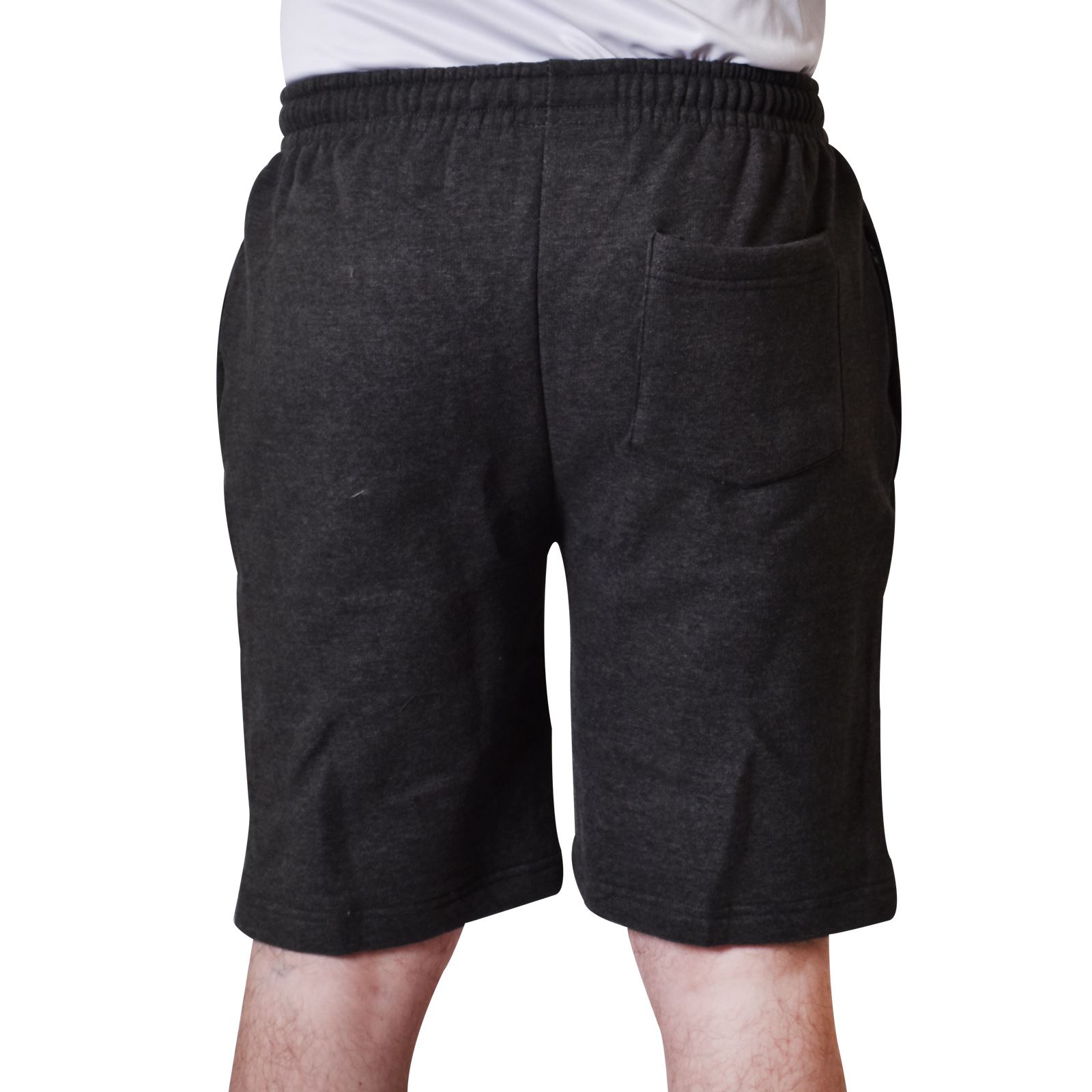 Mens Fleece Shorts with Zip Pockets Flat Front Casual Summer Stretch
