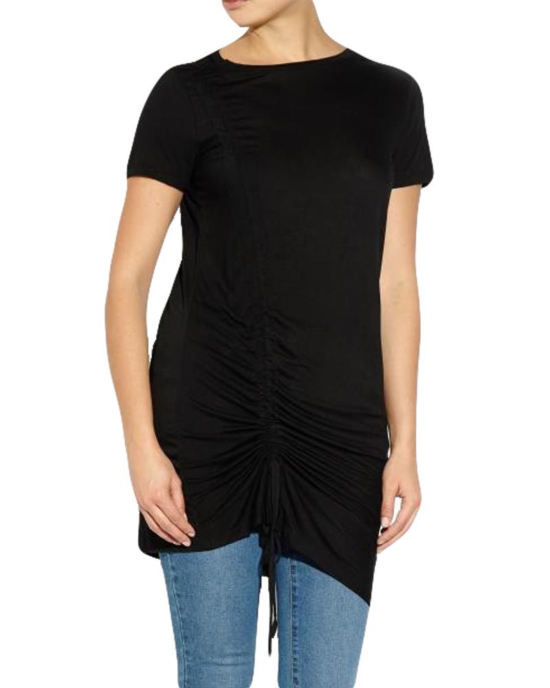Mujer Verano Camiseta Larga Cordón Liso Mangas Cortas Blusa Informal Camiseta Prendas para el torso - Imagen 14 de 24