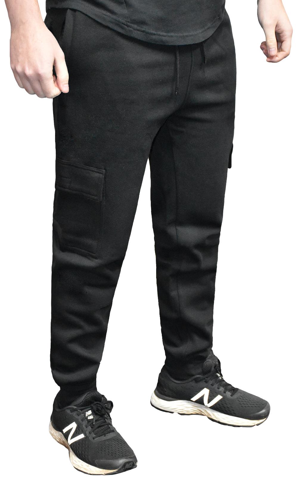 Mens Cargo Jogging Bottoms Fleece Trousers Five-Pocket Casual Gym Joggers S-2XL - Picture 3 of 51