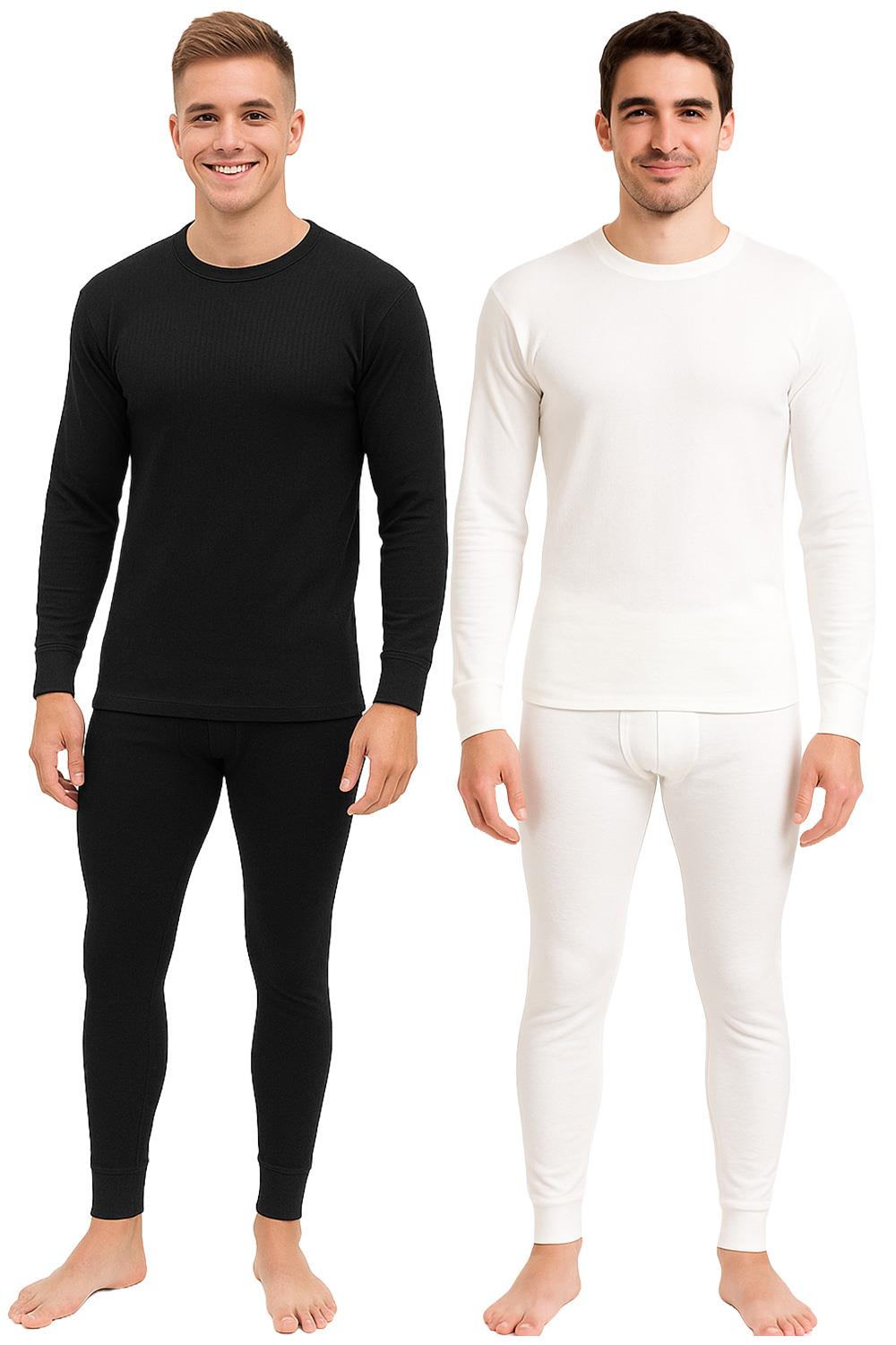 Mens Thermal Underwear Long Johns Top Bottom TShirt Short Long Sleeve 2 Pack - Picture 8 of 42