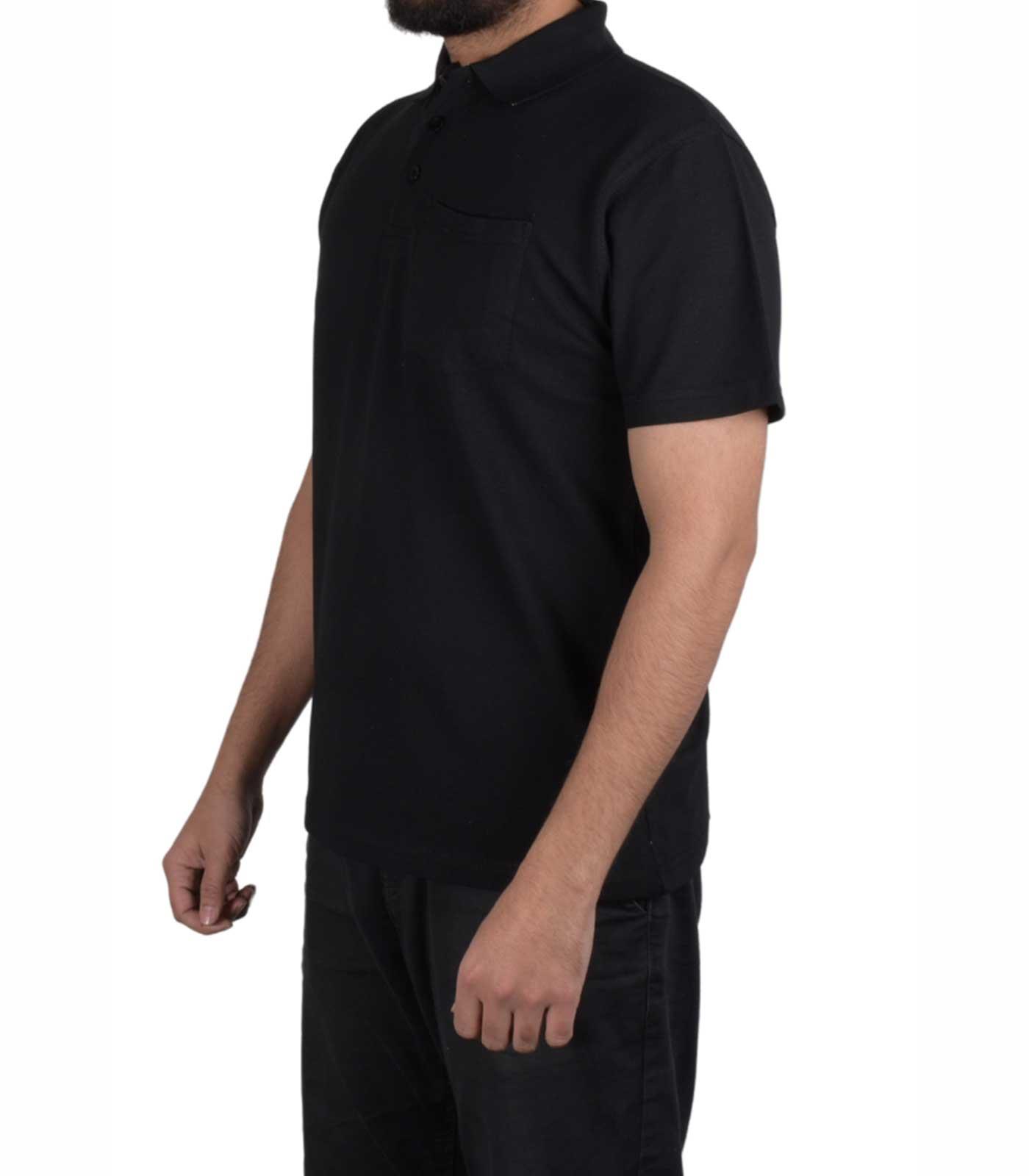Mens Polo Shirts Casual Work T Shirt Pocket Plain Pique Classic Short Sleeve Tee - Picture 4 of 10