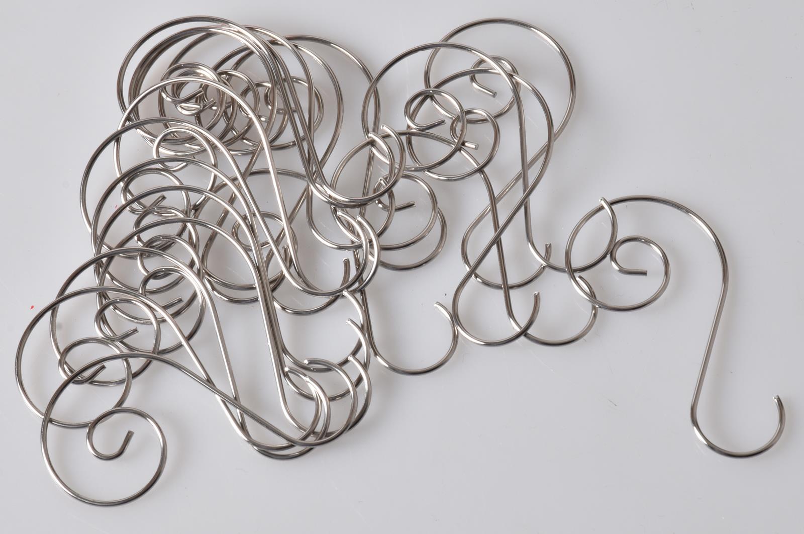 80,100,200 piezas ganchos de metal para árbol de Navidad adorno en forma de S colgador colgante Bauble - Imagen 58 de 58