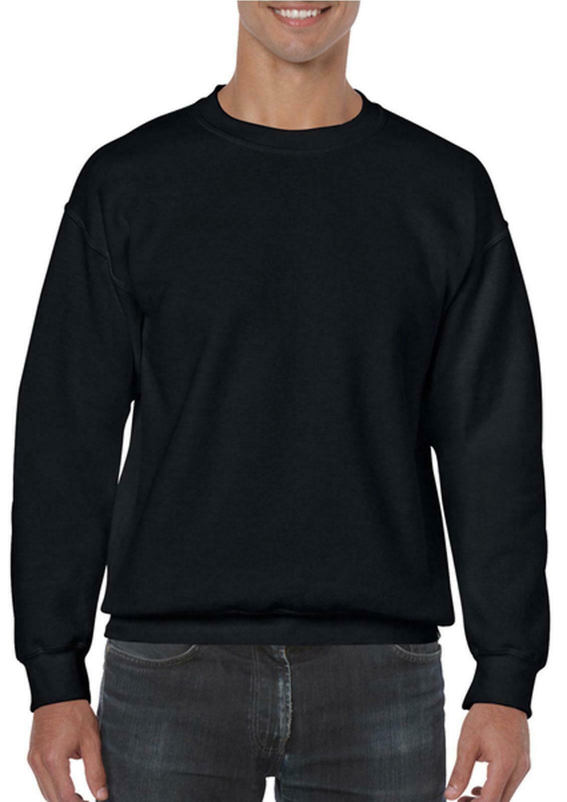 Sudadera lisa para hombre Jersey Suéter Pullover Trabajo Informal Top Paquete de 2 y 3 - Imagen 17 de 40