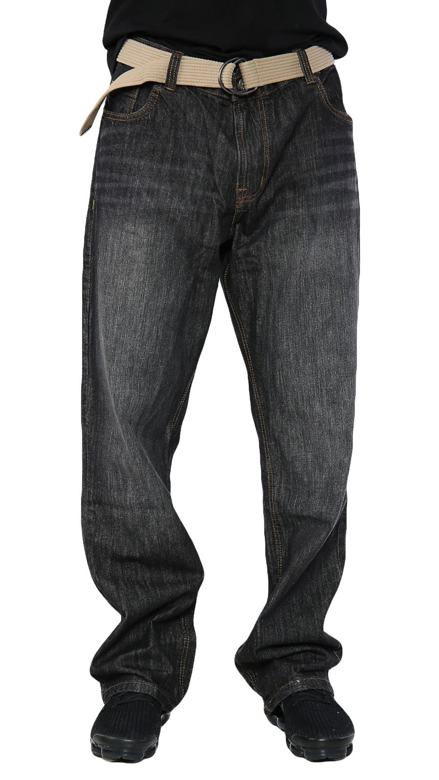 Mens Denim Jeans Regular Fit Straight Leg Cotton Pants Trousers Big & Tall Sizes - Picture 16 of 32