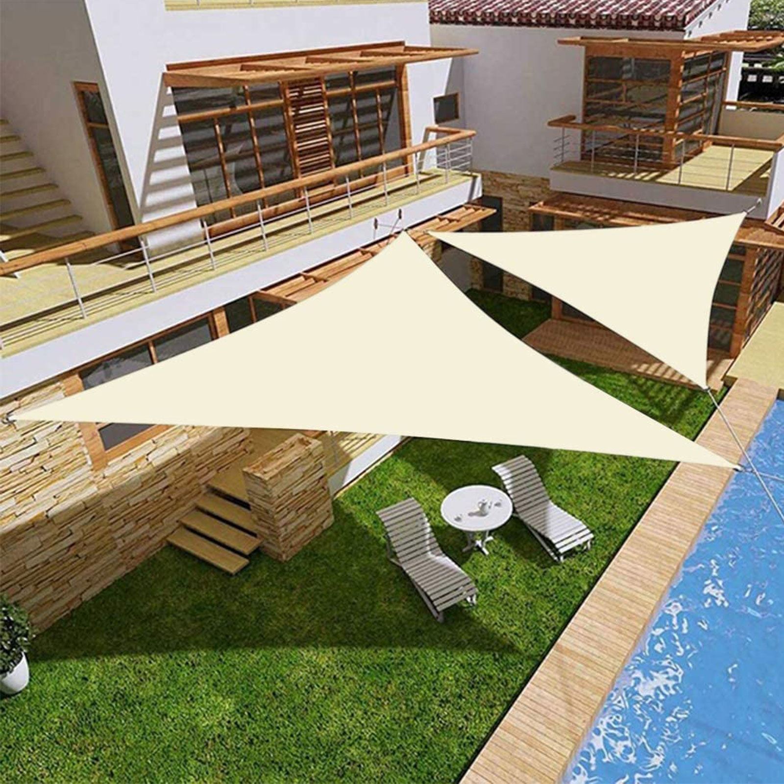 Cubierta de toldo para jardín exterior patio vela de sombra - 90% bloque UV - Imagen 11 de 25