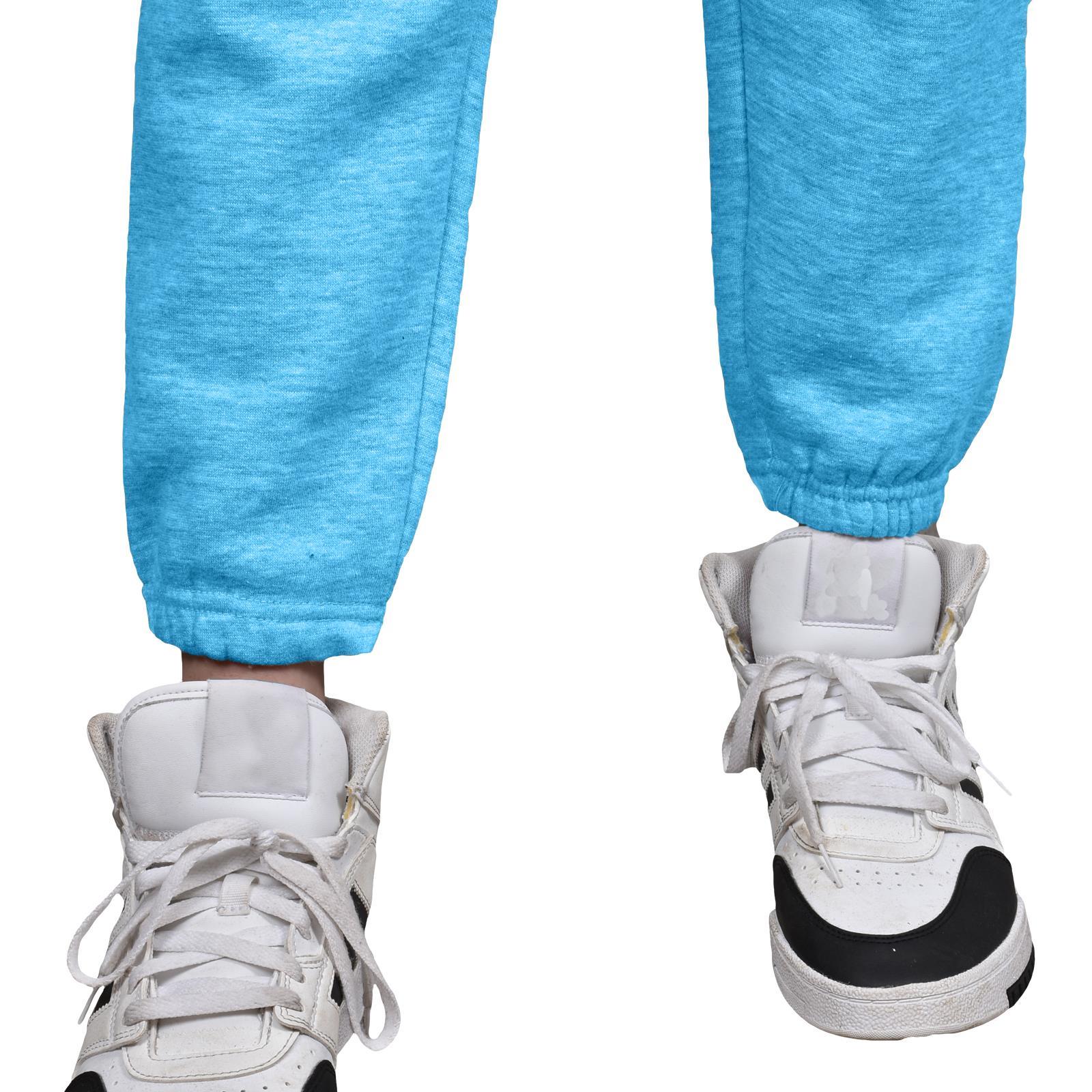 Jogging Bottoms Pack of 2 Kids Boys Girls Warm Fleece PE Plain Tracksuit Joggers - Picture 60 of 62