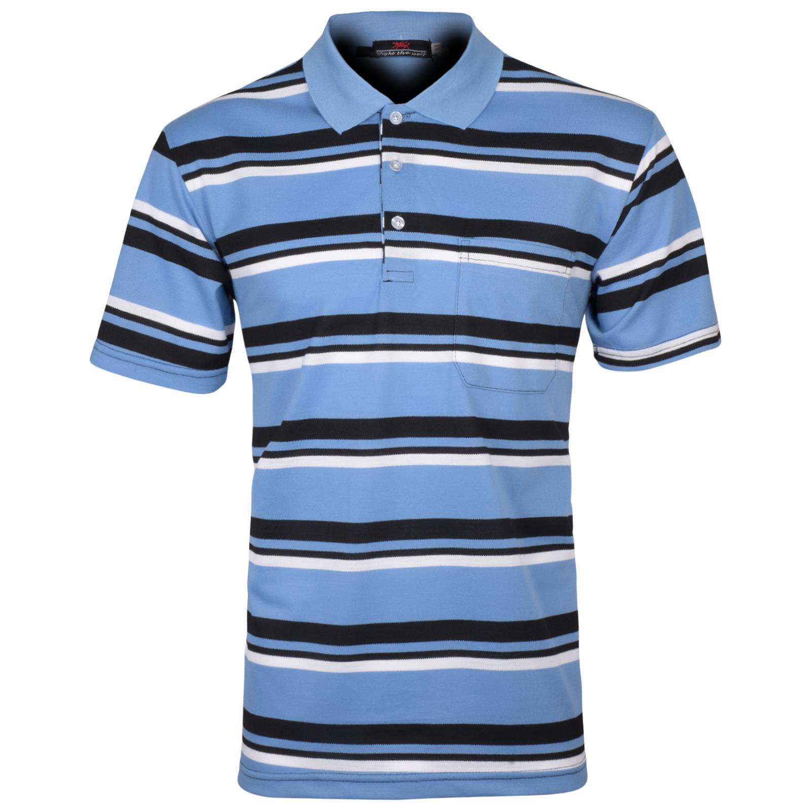 Mens Regular-Fit Pique Cotton Blend Polo Shirts Short Sleeve Pocket Tee Top Lot - Picture 26 of 50