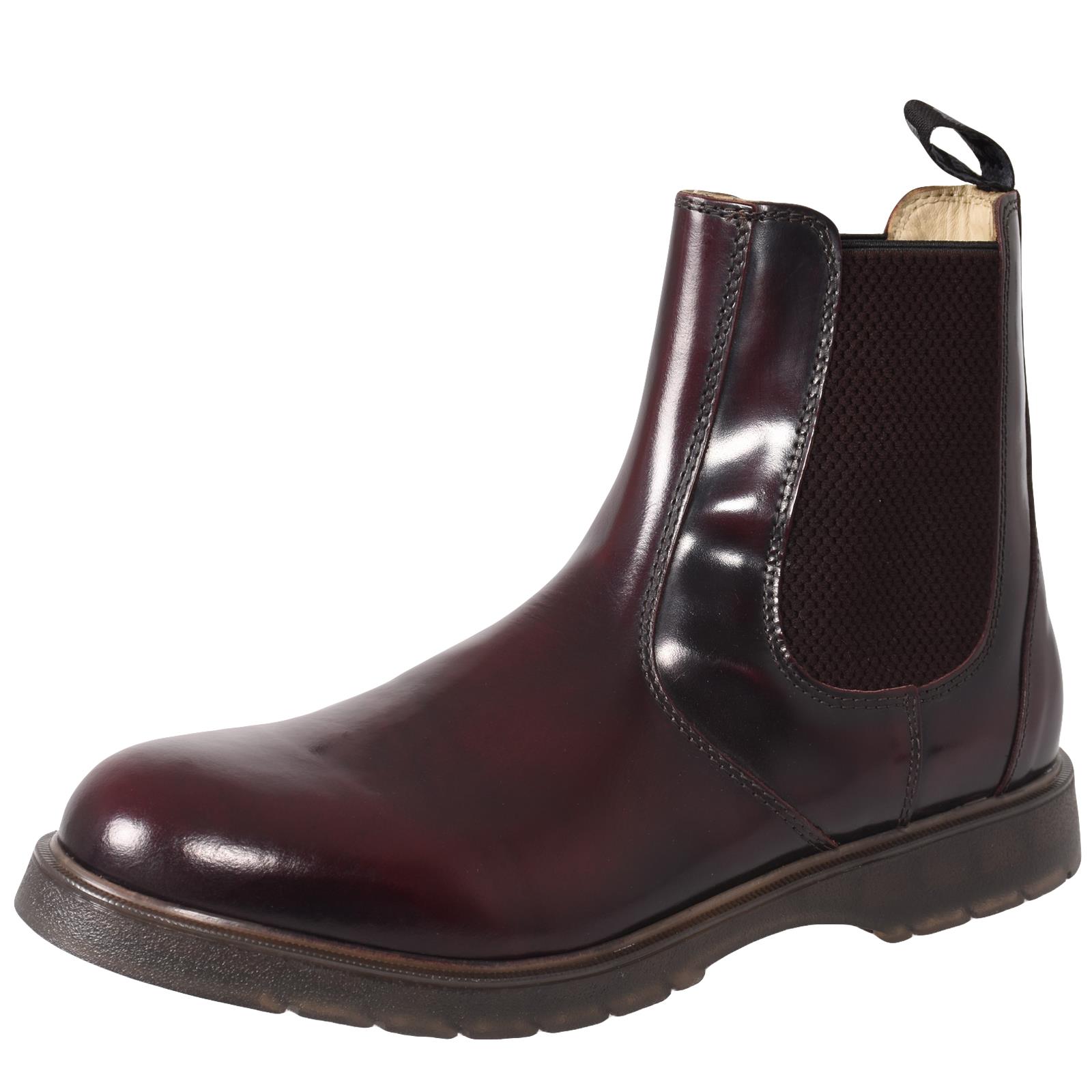 Grafters Mens Chelsea Ankle Boot Leather Slip On Air Soles Dealer Size