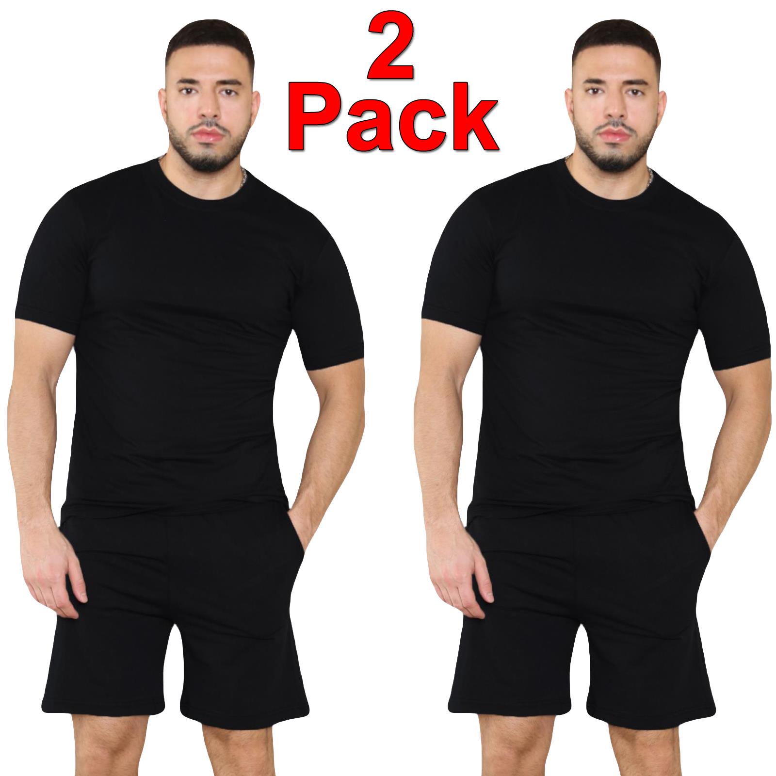Mens Pyjamas T Shirt Shorts Set Nightwear Loungewear Short Sleeve Pjs Size S-XL