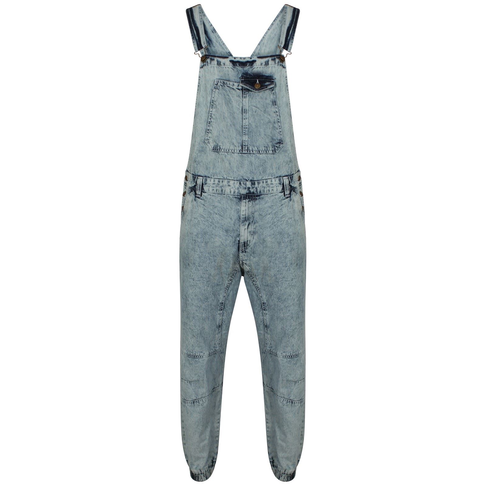 Hombres Mujeres Denim Dungarees Largo Algodón Informal Mono Pantalones Pechera Monos - Imagen 12 de 23