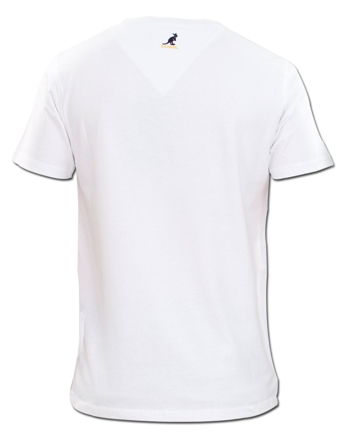 Kangol Uomini T-SHIRT GIROCOLLO A PALLINI Stampato Tasca Manica Corta Estate Camicia Top