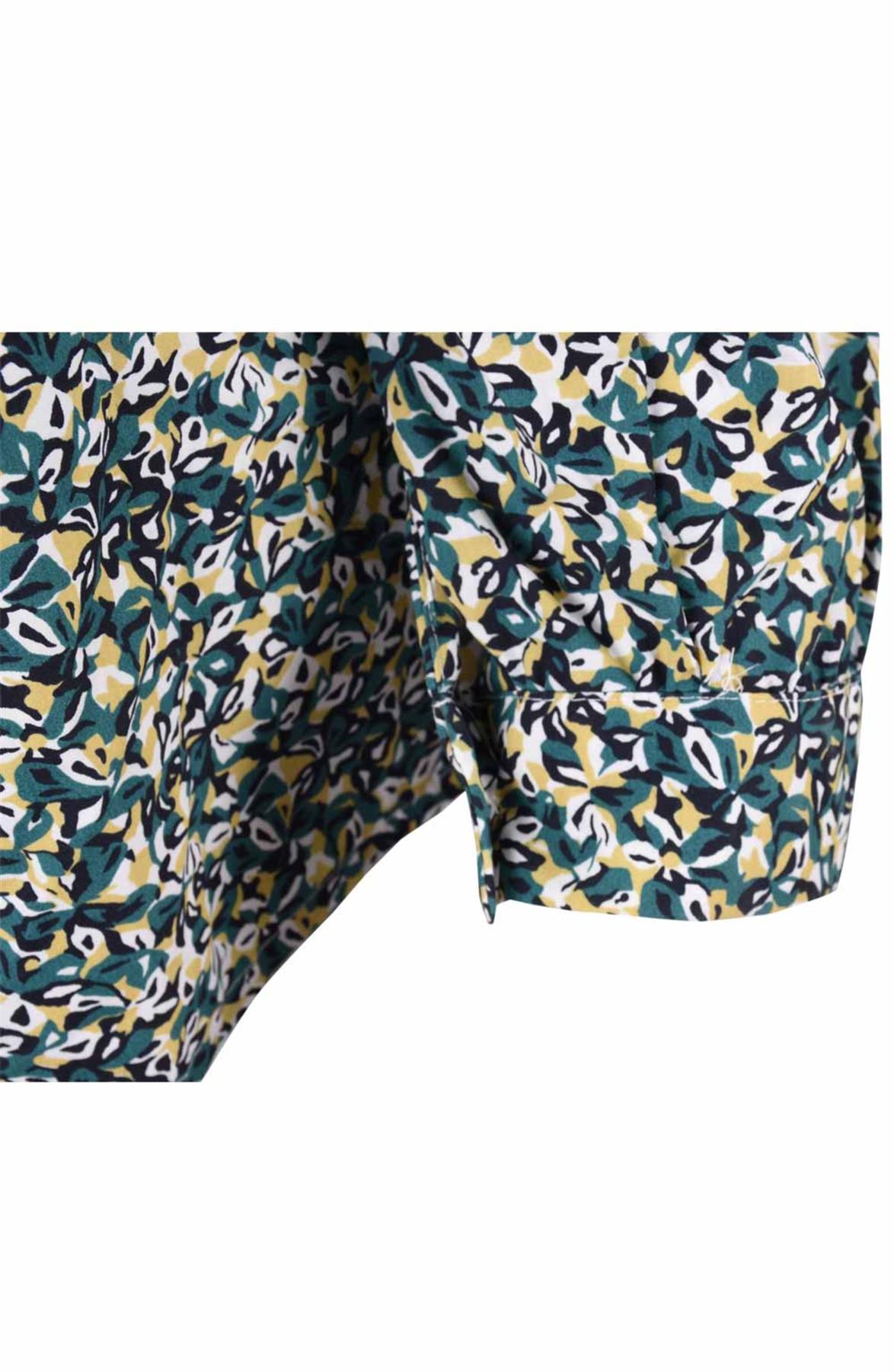 Womens Long Sleeve Floral Shirt Ladies Collar Blouse Dot Casual Work T-Shirt Top - Picture 18 of 22