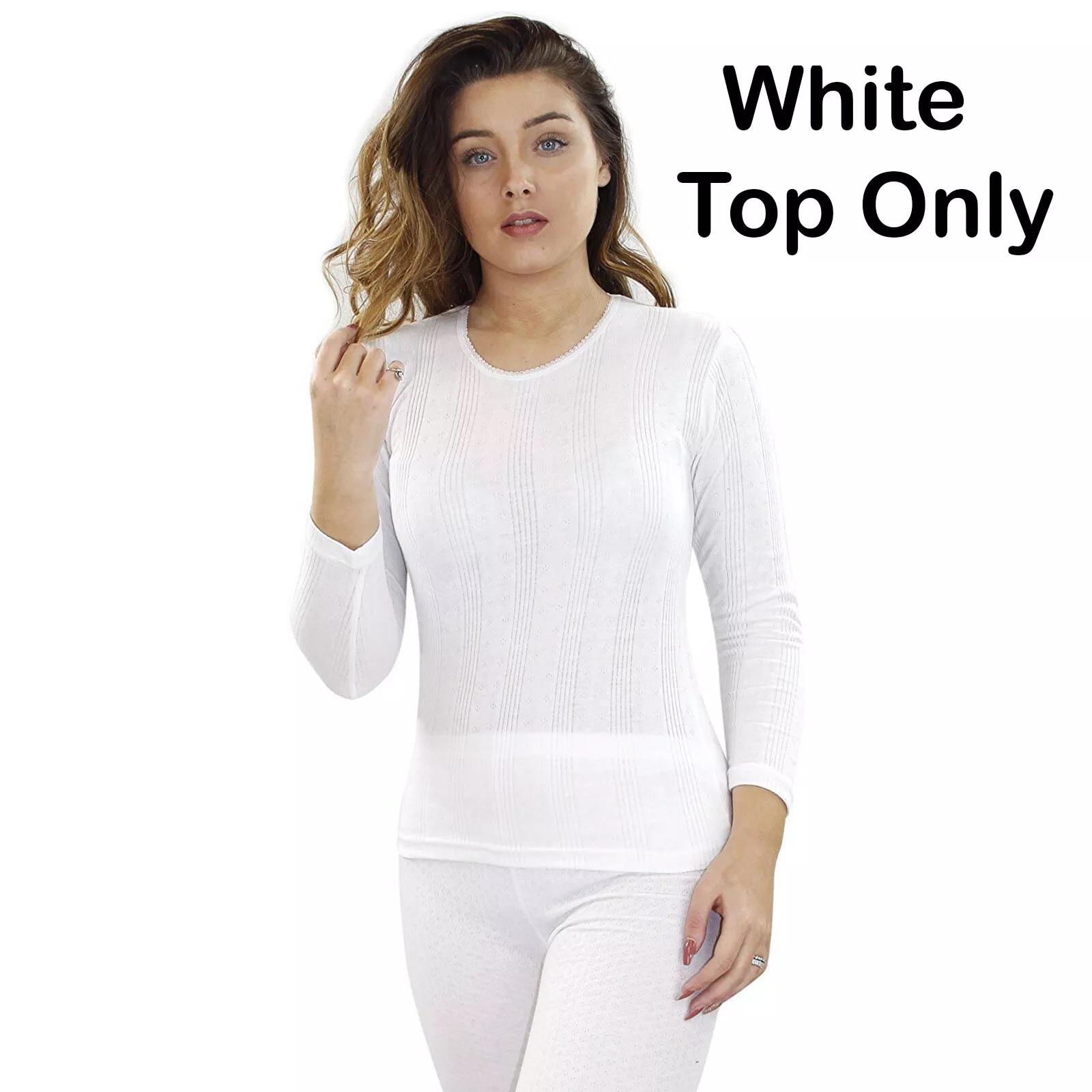Ladies Thermal Underwear Top Long Sleeve Tshirt Vest Legging Bottom Long Janes - 第 26/28 張圖片