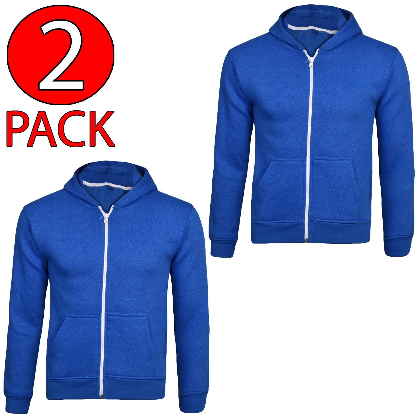 Kids Zip up Hoodie Sweatshirts PE School Jumpers Fleece Hoodies For Boys Girls - Picture 250 of 264