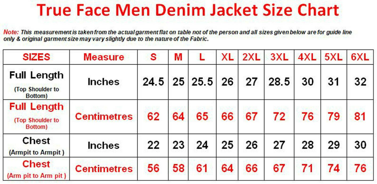 Mens Denim Jacket Classic Trucker Jeans Cotton Jacket Western Style Small To 6XL - Picture 17 of 17
