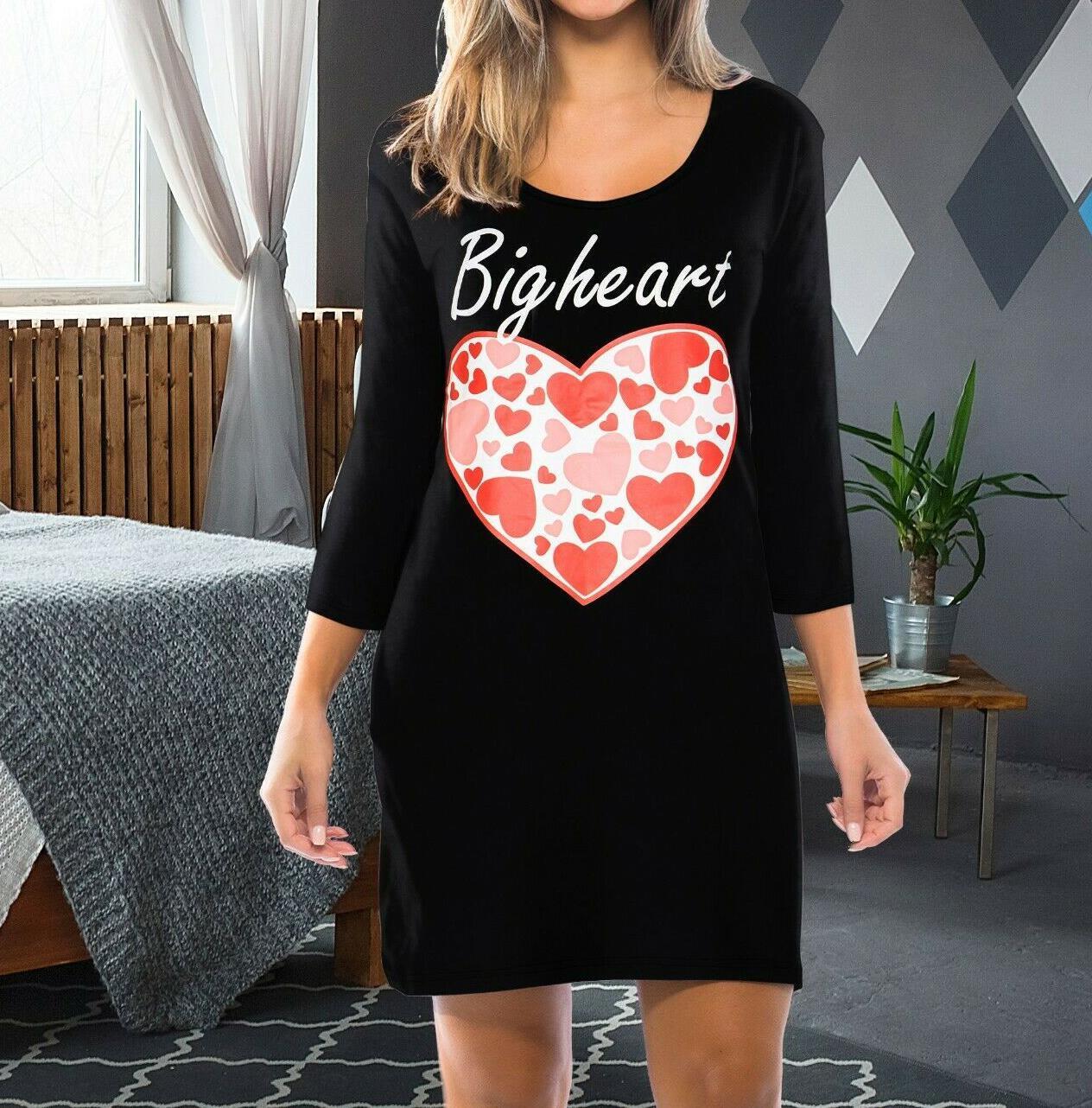 Mujeres Camisón Camisón Algodón Damas Estampado Manga Corta Camisón Ropa de dormir - Imagen 11 de 45