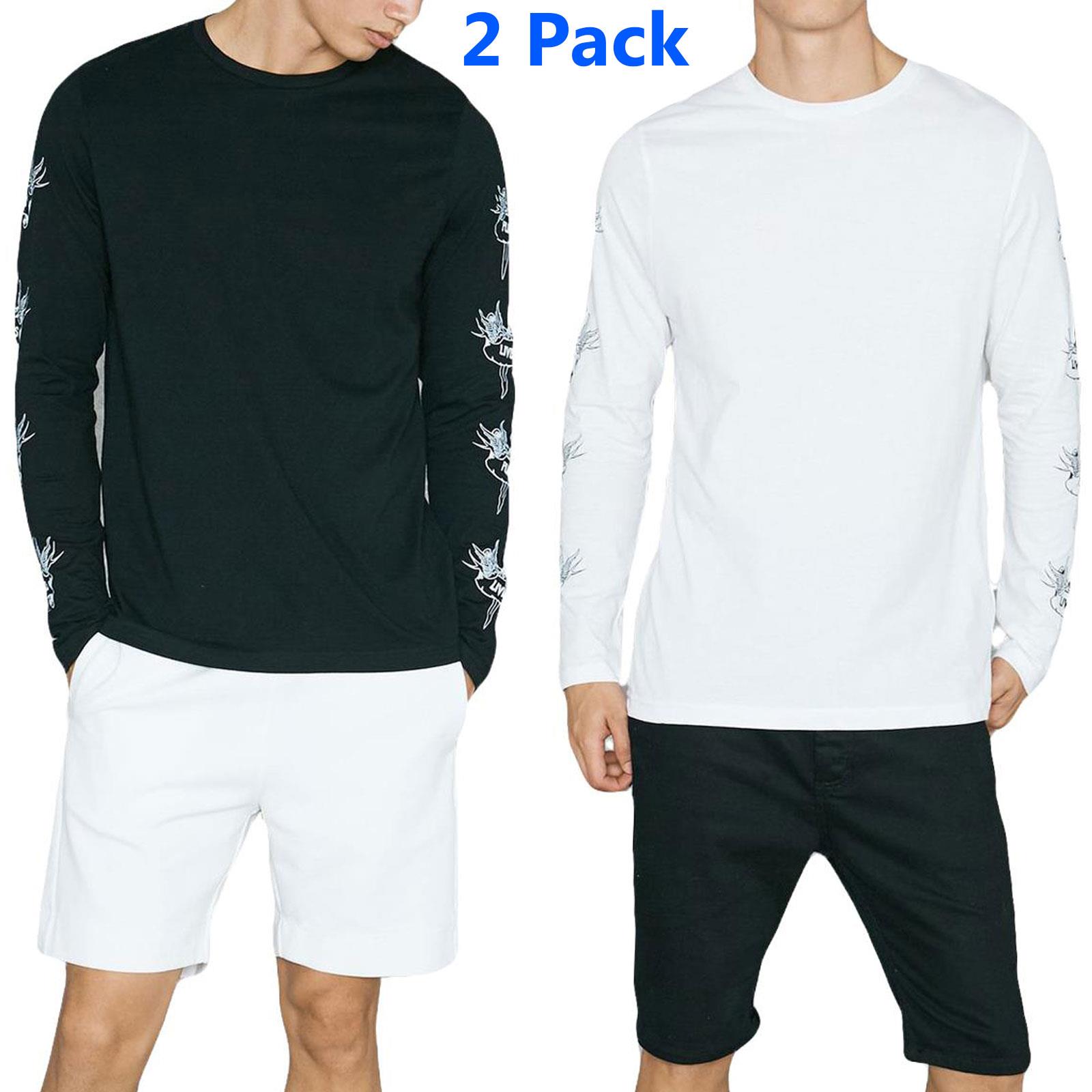 Camisetas para hombre de manga larga cuello redondo elásticas 100 % algodón alma valiente - Imagen 10 de 26