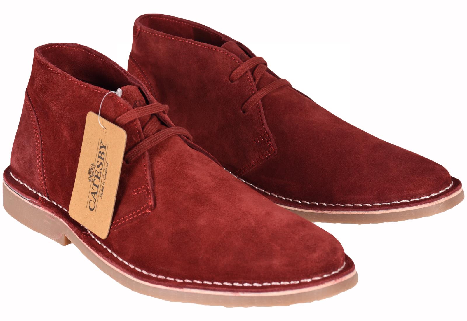 CATESBY Mens Desert Boots Lace up Suede Leather Hunt Chukka UK Shoe