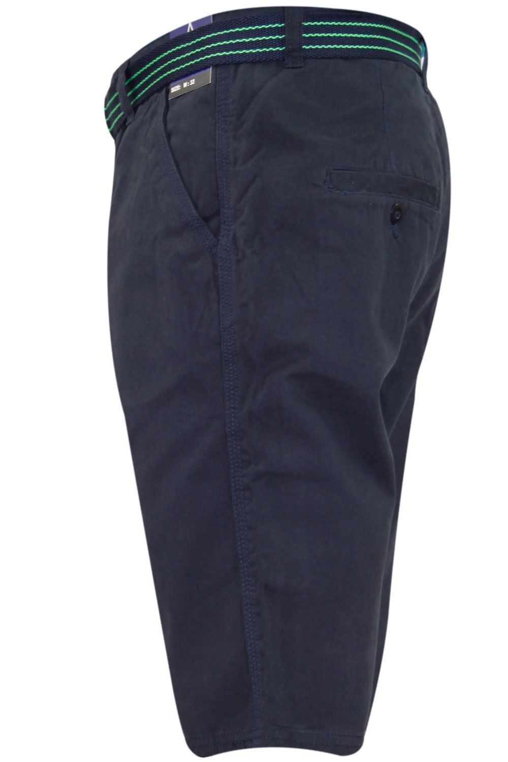 Herren Chino Shorts Freizeit Halb Hose 100% Baumwolle Sommer Jeans Frei Webgürtel - Bild 17 von 79