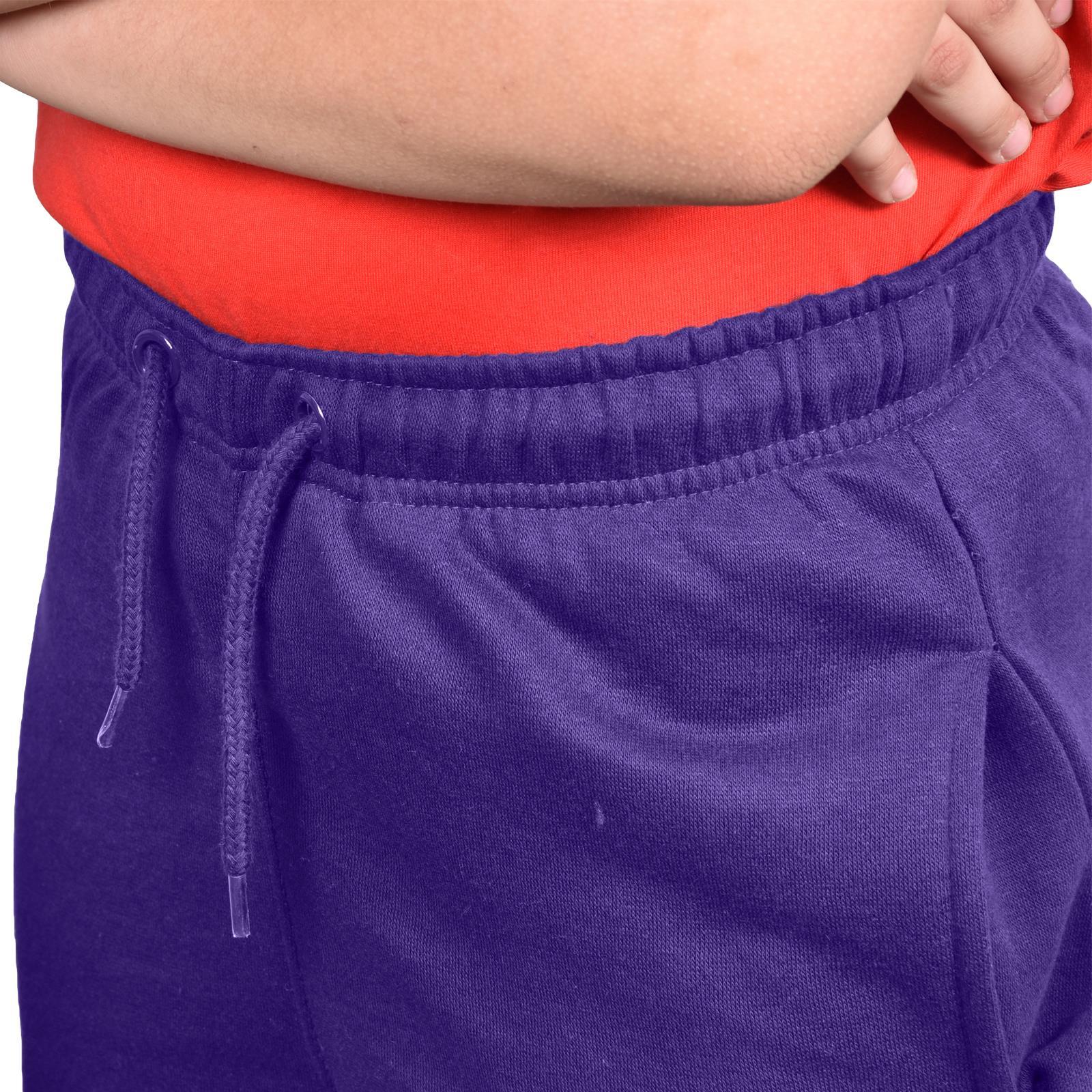 Jogging Bottoms Pack of 2 Kids Boys Girls Warm Fleece PE Plain Tracksuit Joggers - Picture 50 of 62