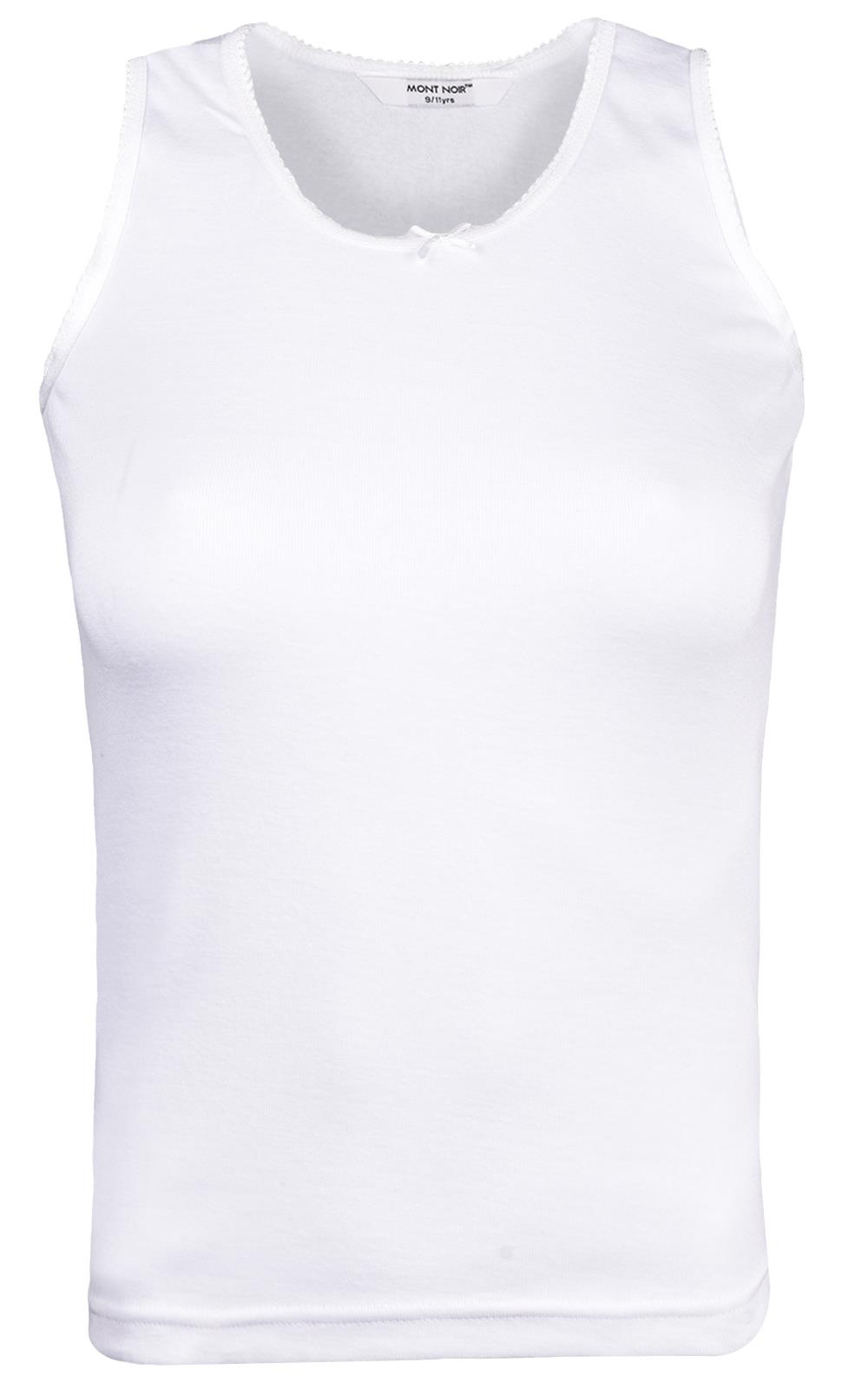 6 Pack Kids Boys Girls Vests Cotton Pastel Interlock Bow Schoolwear 2-13 Years - Picture 18 of 18