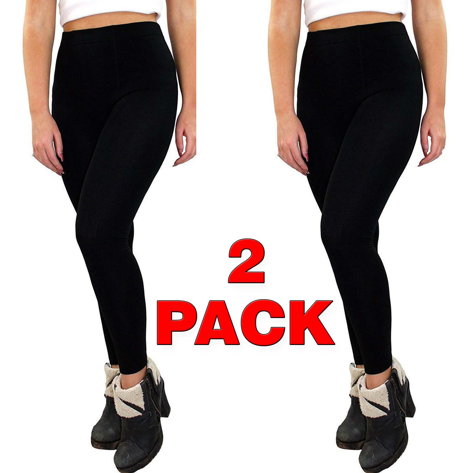 Women's Fleece Lined Thermal Leggings - Winter Warm Stretch Pants (2, 3, Or 4 Pack)