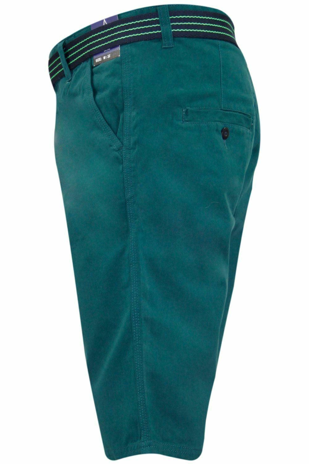 Herren Chino Shorts Freizeit Halb Hose 100% Baumwolle Sommer Jeans Frei Webgürtel - Bild 28 von 79