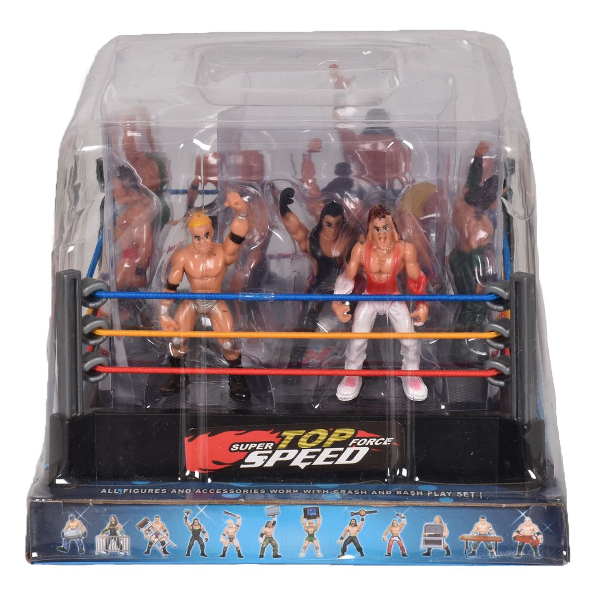 Kids WWE Smack down RAW Wrestlers Playset 12 Superstar Action Figure