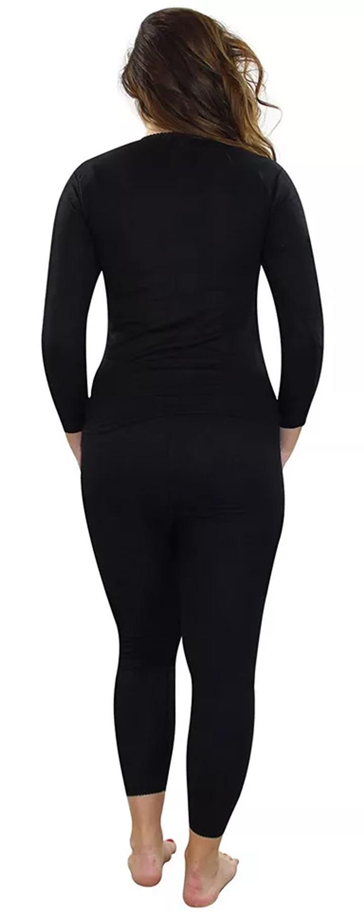 Ladies Thermal Underwear Top Long Sleeve Tshirt Vest Legging Bottom Long Janes - 第 5/28 張圖片