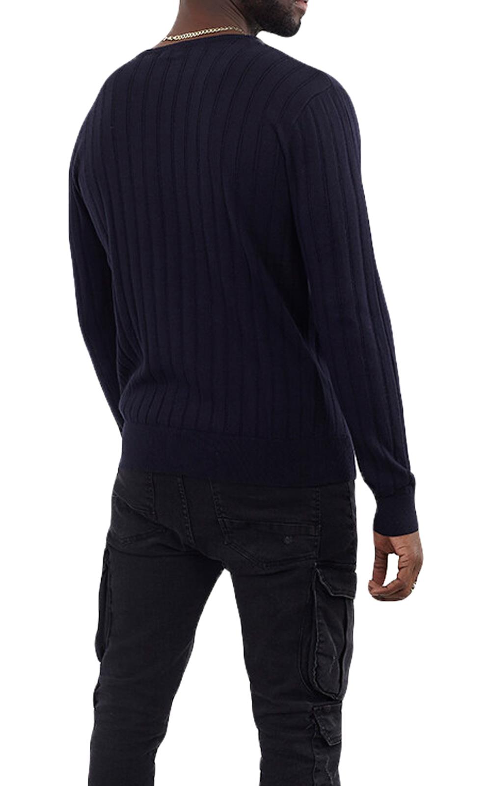 Men Jumper Brave Soul Knitted Light Knit Pullover 100% Cotton Warm Top - Picture 4 of 7