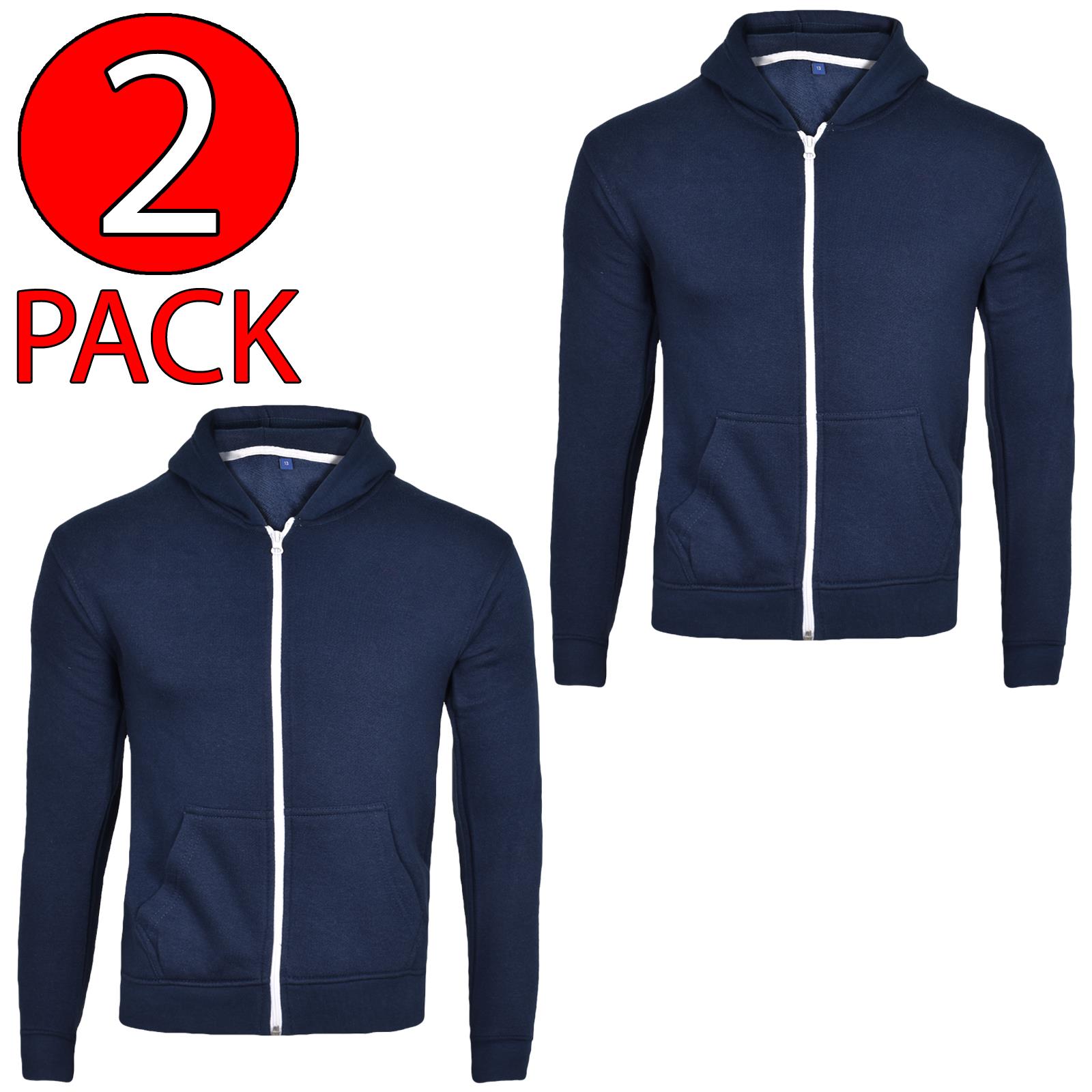 Kids Zip up Hoodie Sweatshirts PE School Jumpers Fleece Hoodies For Boys Girls - Picture 230 of 264