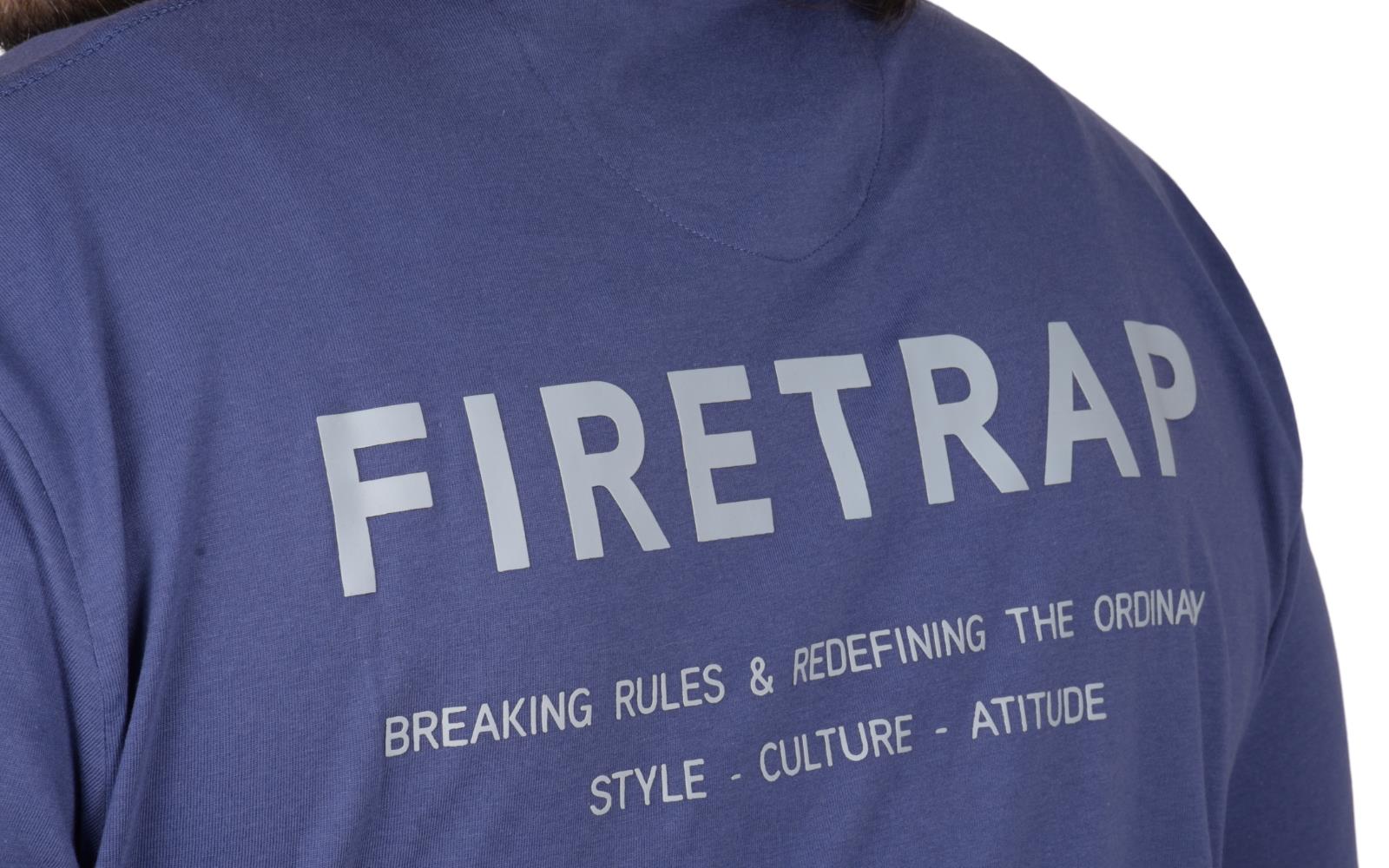 Firetrap Mens Plain T-shirt Crew Neck Short Sleeve T Shirt 100% Cotton Tee Top - Picture 26 of 31