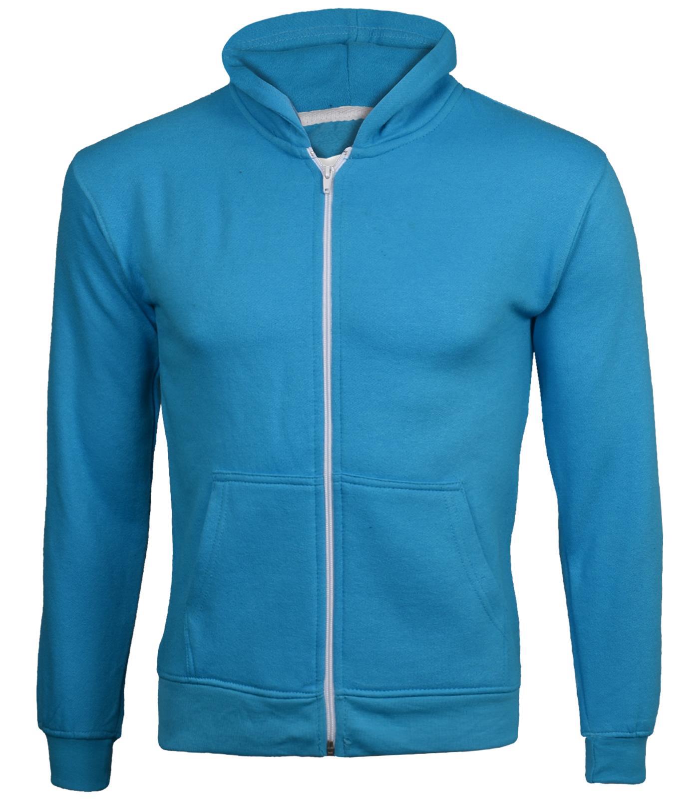 Kids Zip up Hoodie Sweatshirts PE School Jumpers Fleece Hoodies For Boys Girls - Picture 225 of 264