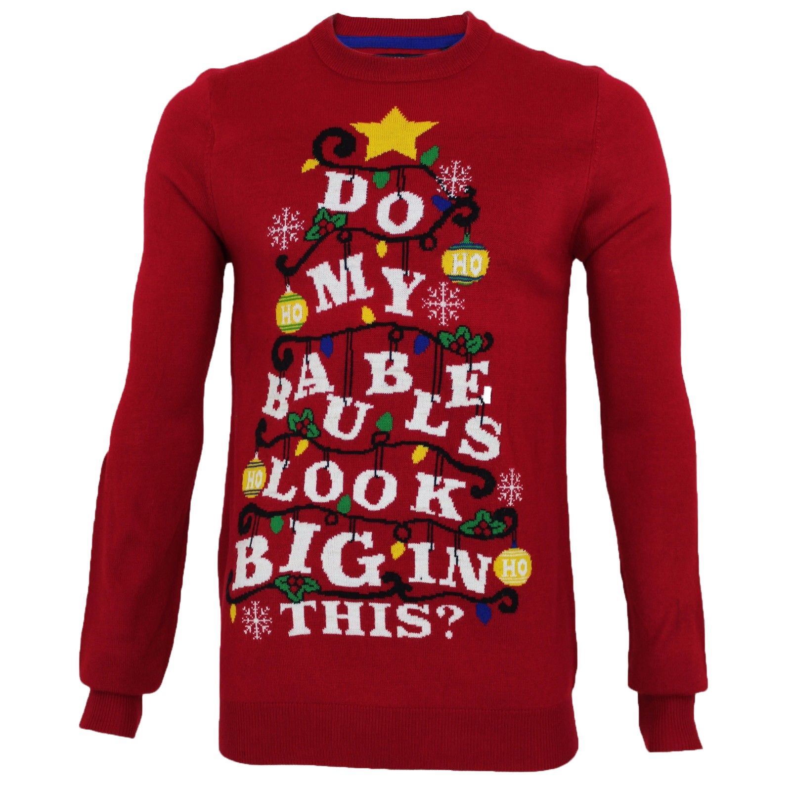 Mens Aztec Knitwear Xmas Sweater Novelty Reindeer Christmas Knitted Jumper S-XXL