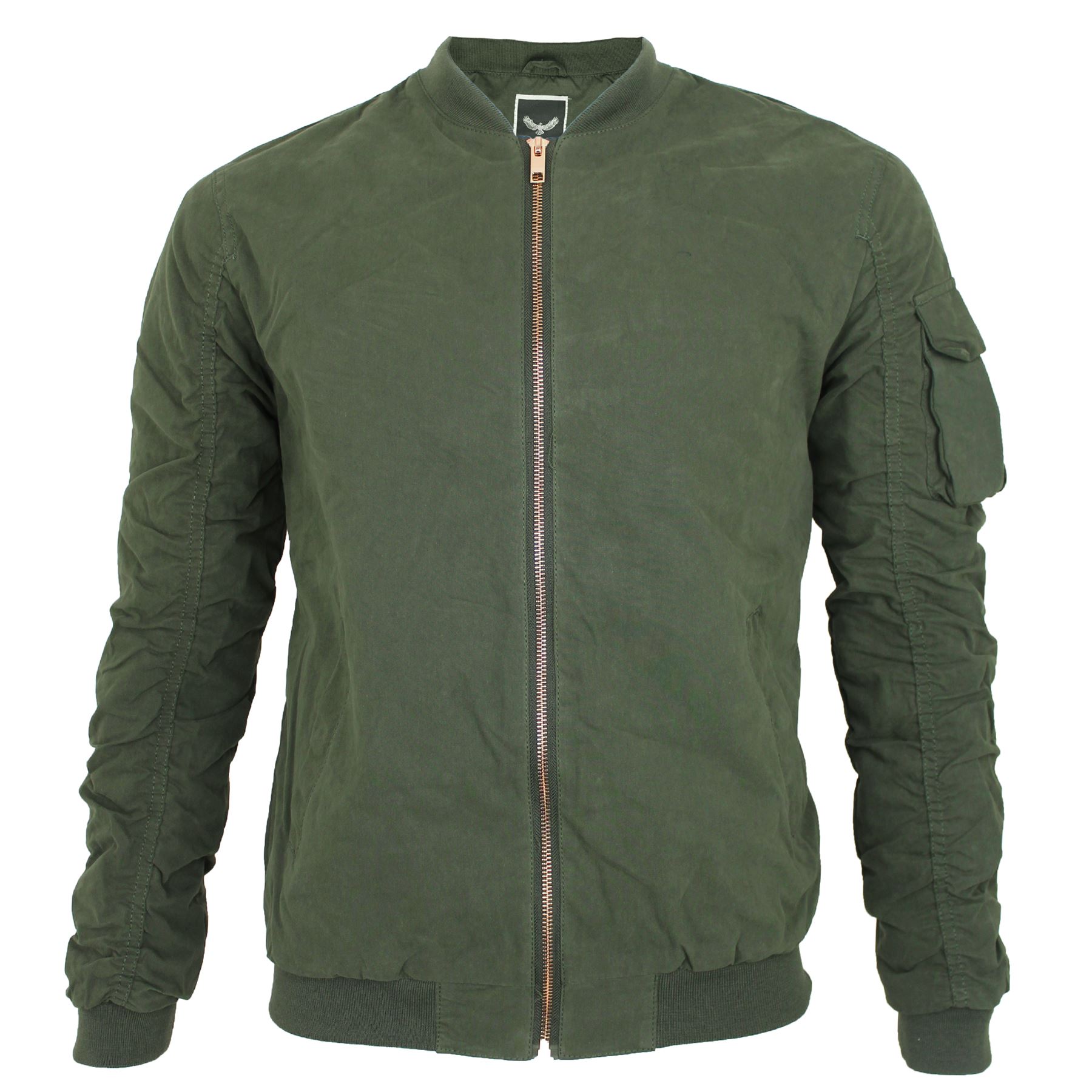 Mens Brave Soul Cotton MA1 Bomber Flight Jacket Parachute Sleeves