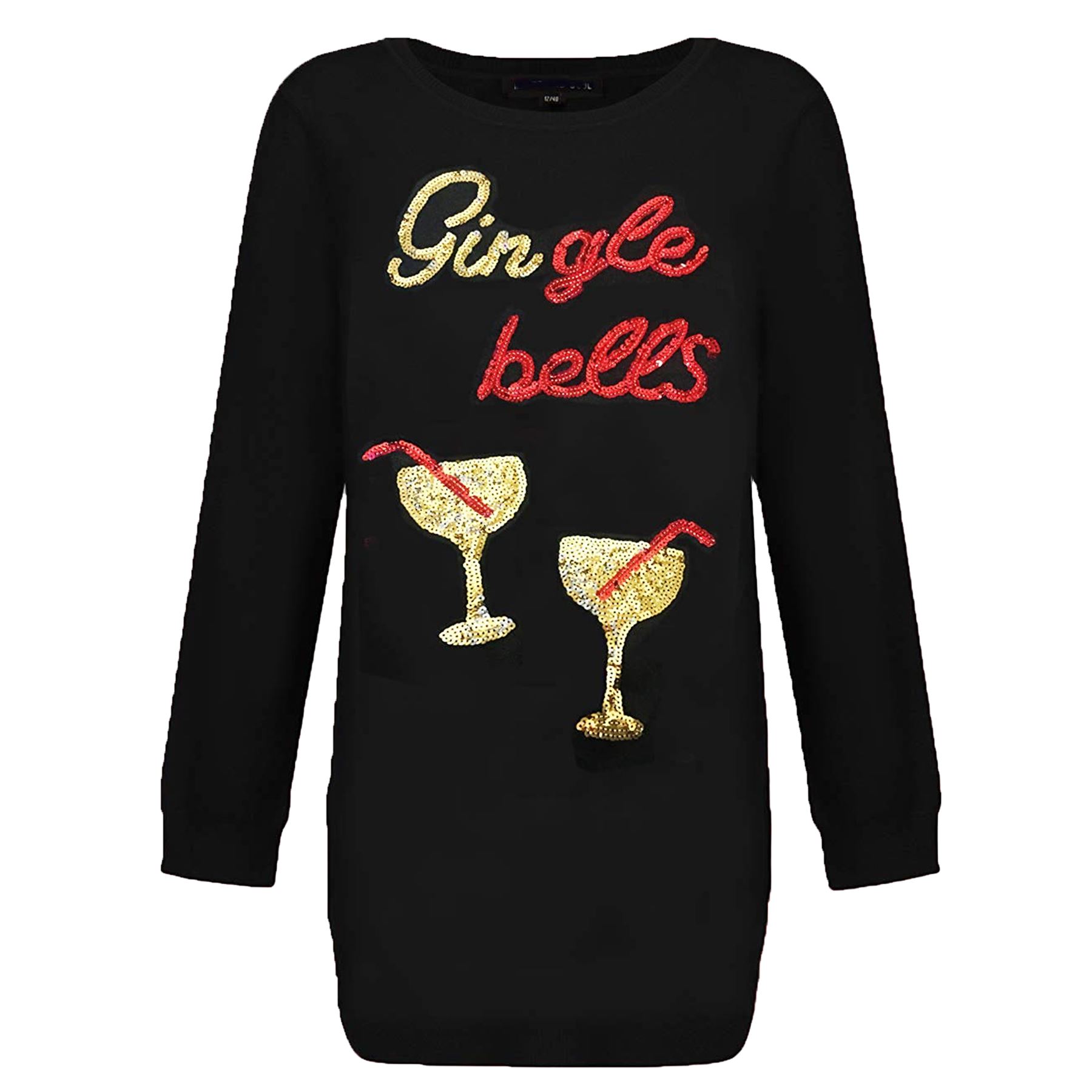 Ladies Christmas Novelty Gin Jumper 