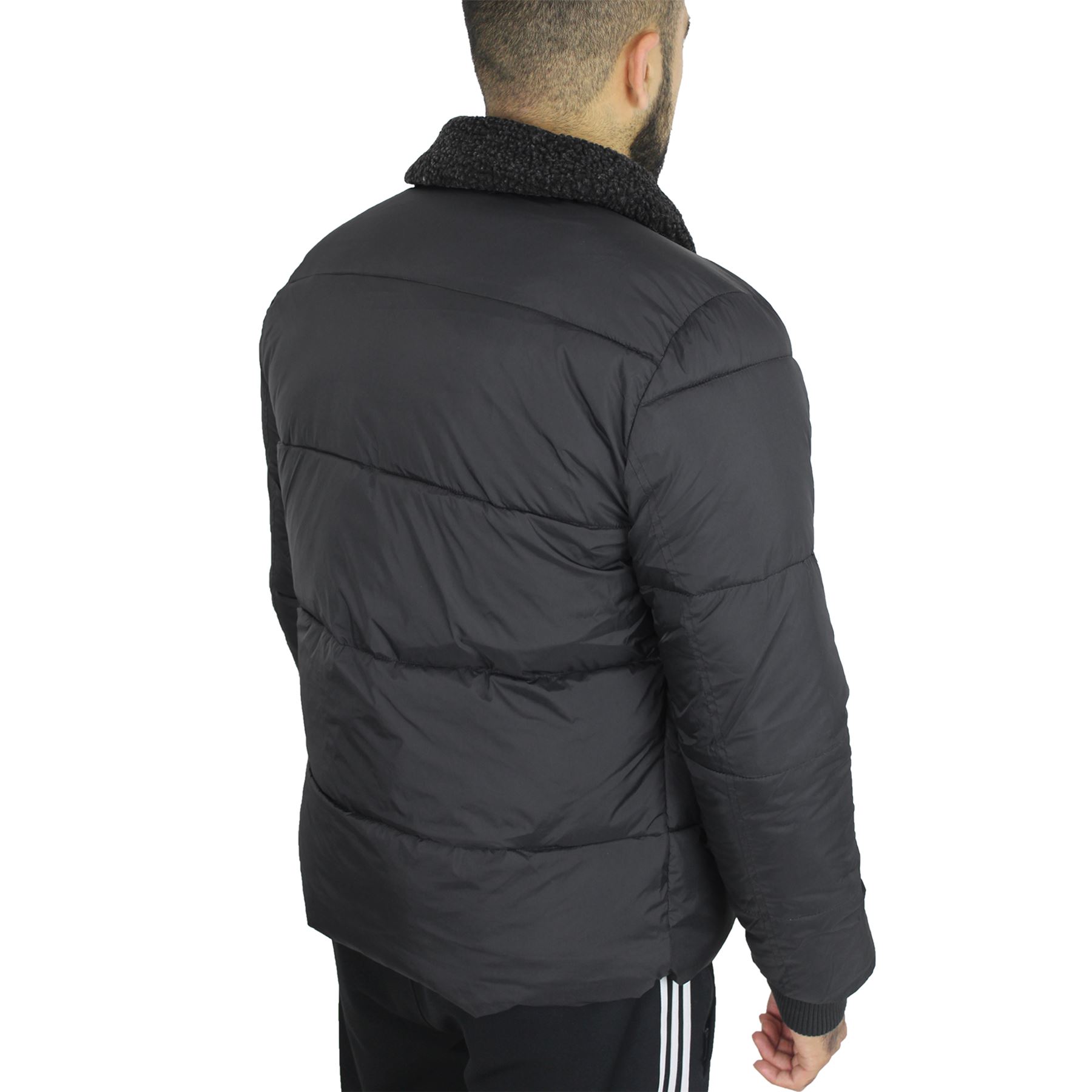 Clothes, Shoes & Accessories Mens Padded Quilted MA2 Bomber Sherpa Lined Puffer Jacket Warm
