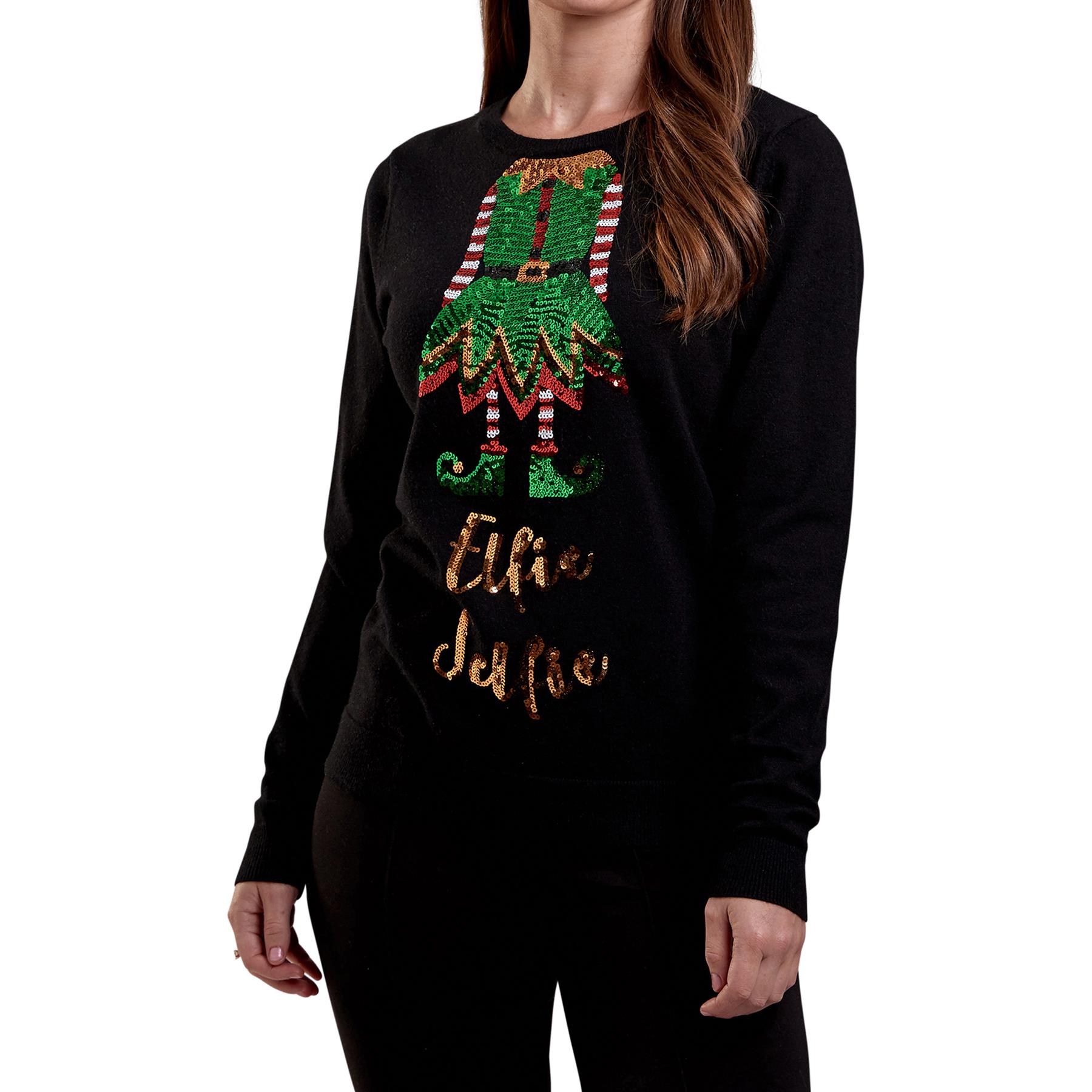 Ugly Christmas Sweater Juniors Mrs. Claus Hoodie Pullover Hoodie - Emerald - C012K02LMKL