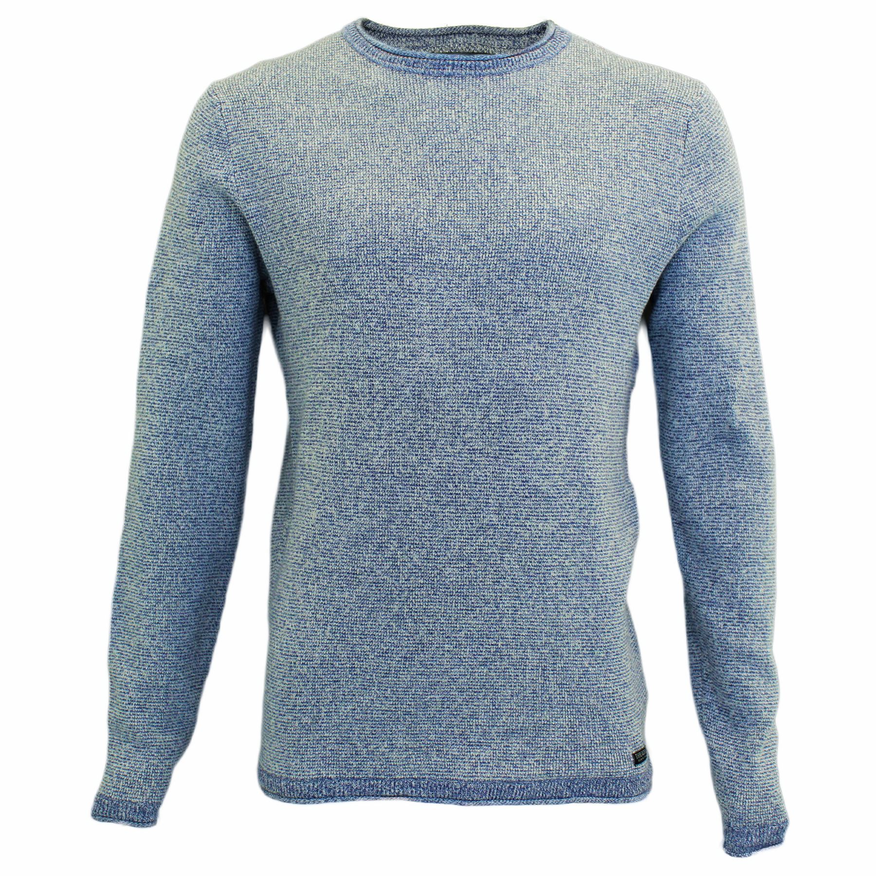 Mens Threadbare 100 Cotton Marl Effect Thin Knit Winter Jumper