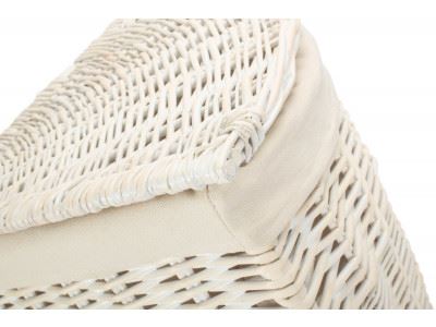Corner White Wash Laundry Basket with a White Lining - Picture 12 of 26