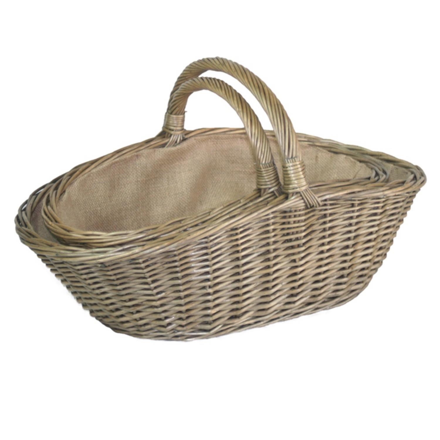 Antique Wash Harvesting Trug Baskets - Picture 19 of 21