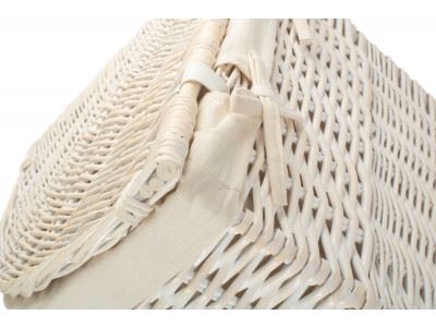 Corner White Wash Laundry Basket with a White Lining - Picture 21 of 26