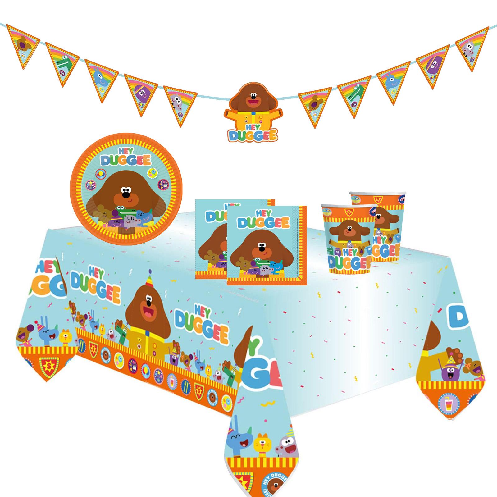 Hey Duggee Official Child's Birthday Party Plate Napkins Table Cover