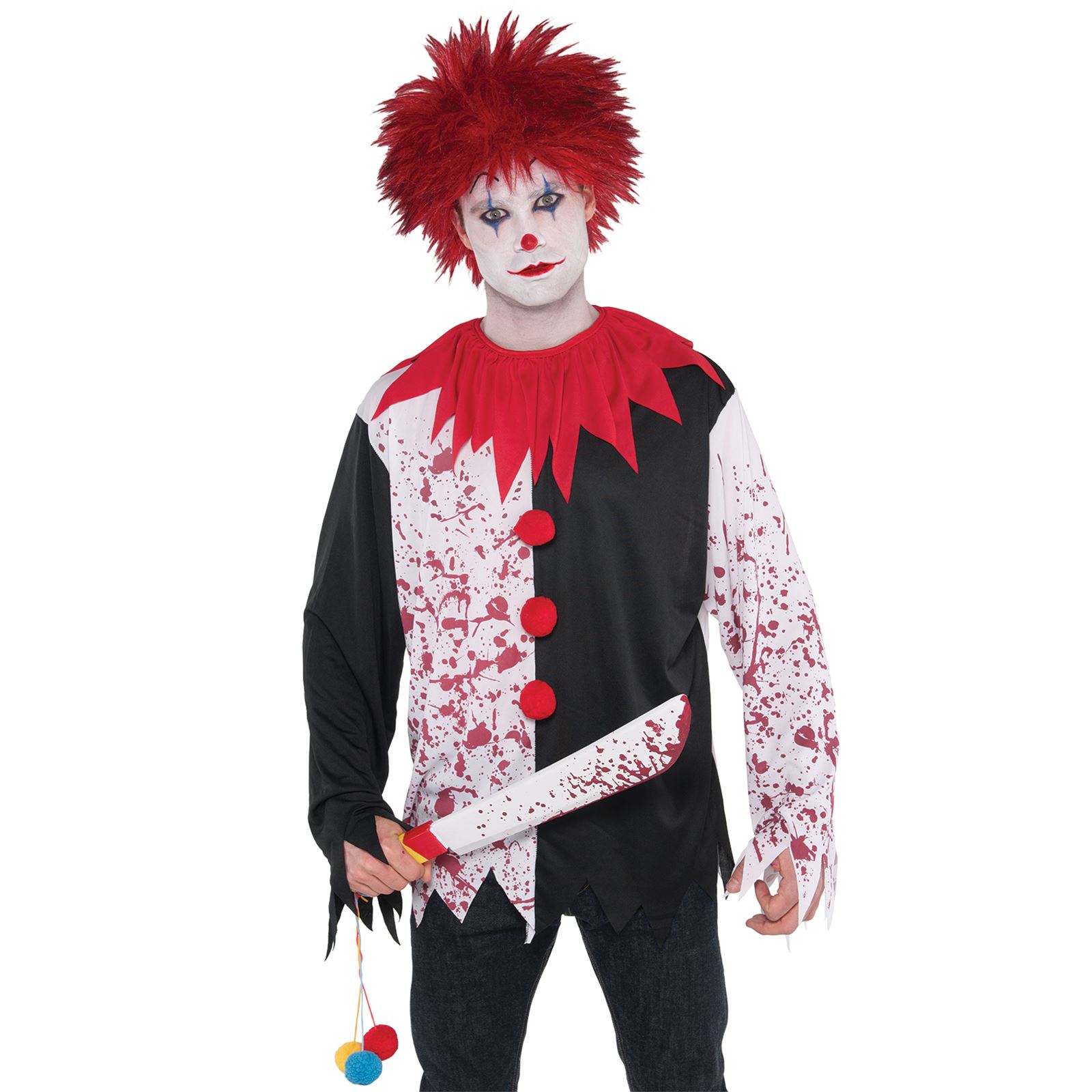 56cm Freak Show Clown Prop Machete Weapon Halloween Fancy Dress Accessory