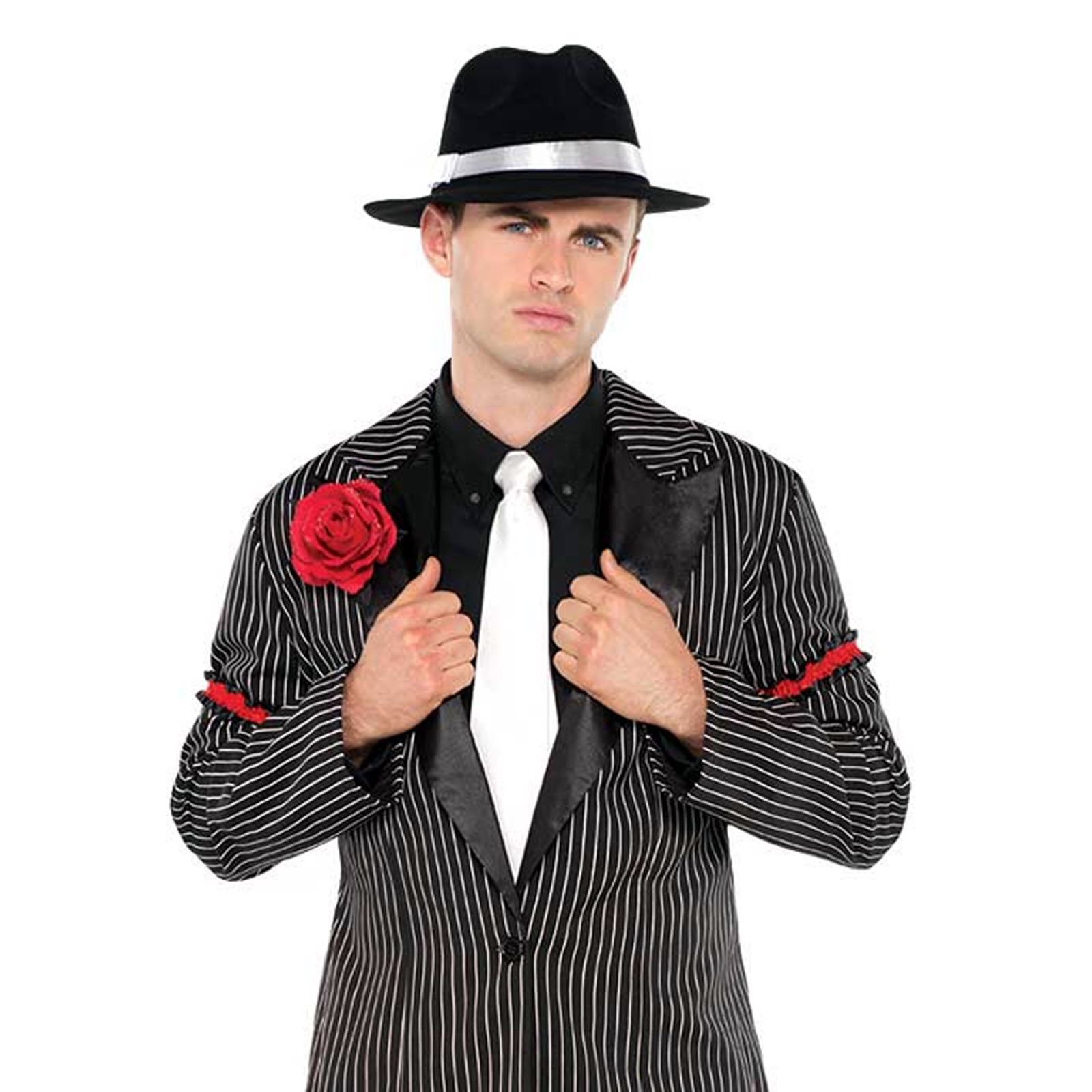 Adult Mens Roaring 20s Gatsby Mafia Mob Pinstripe Zoot Suit Jacket