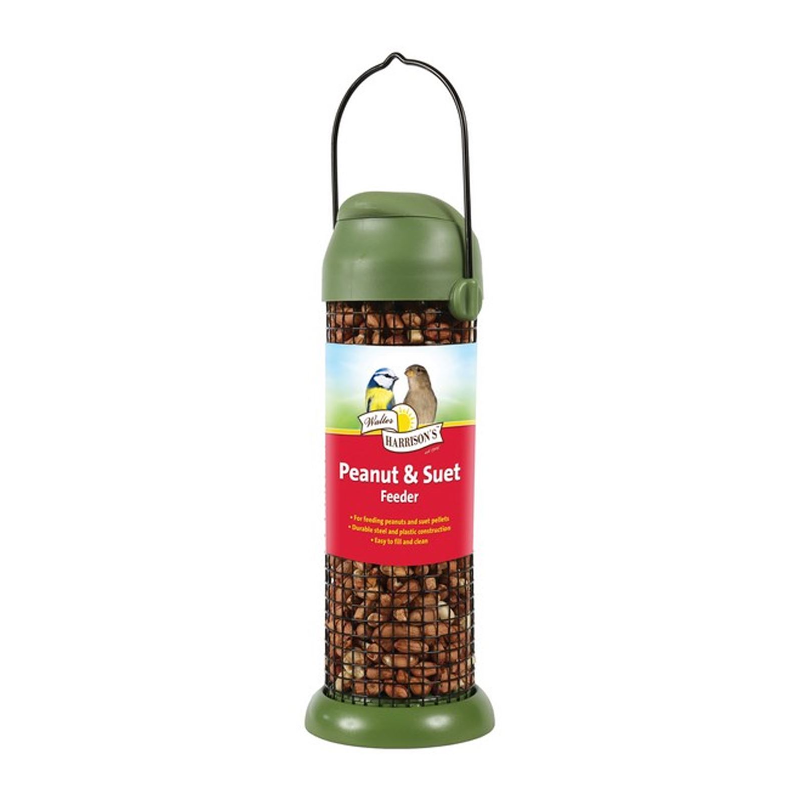 Walter Harrisons Peanut Suet Pellet Feeder 22cm Hanging Garden Bird